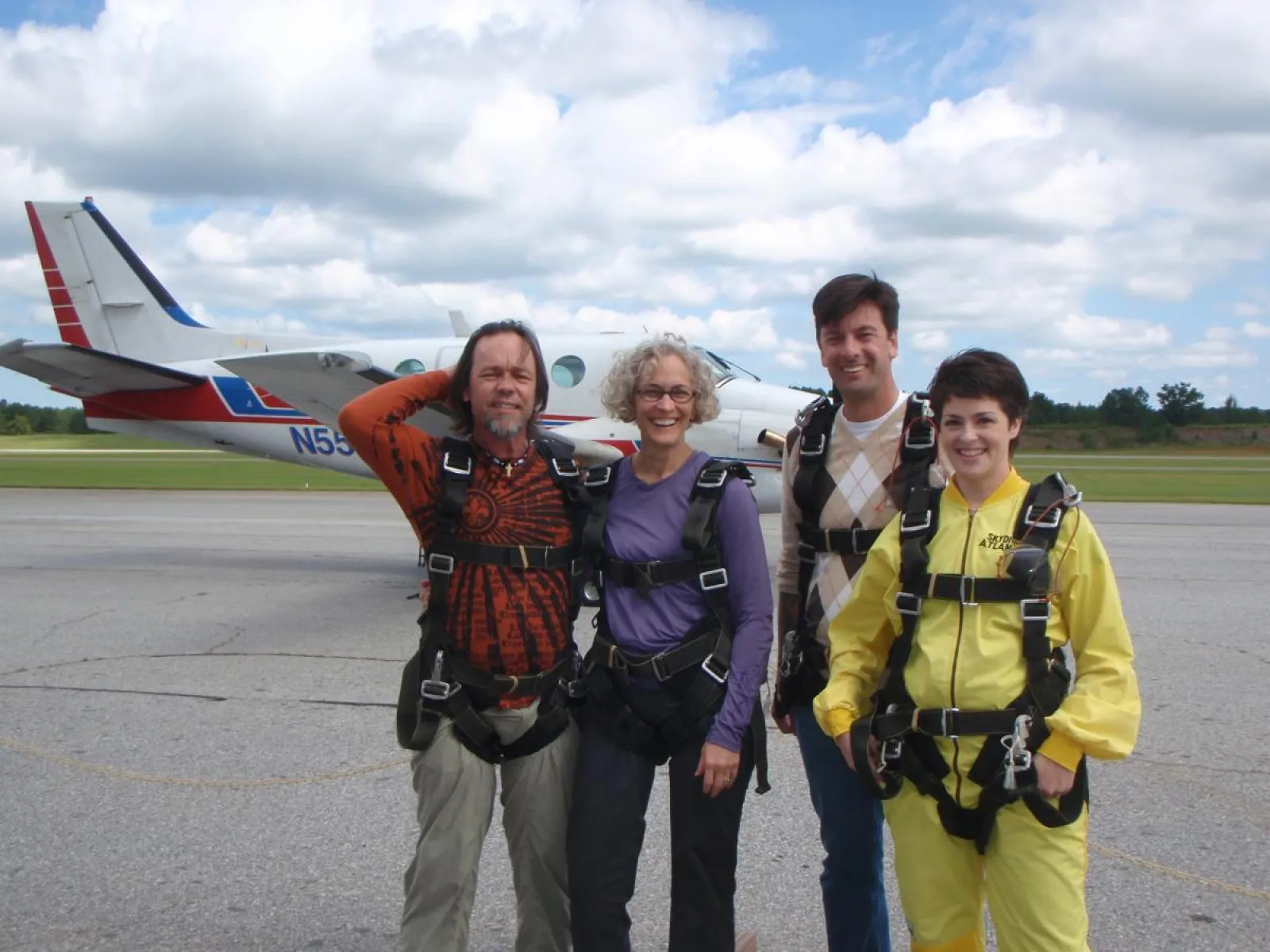 a group of people posing for the camera