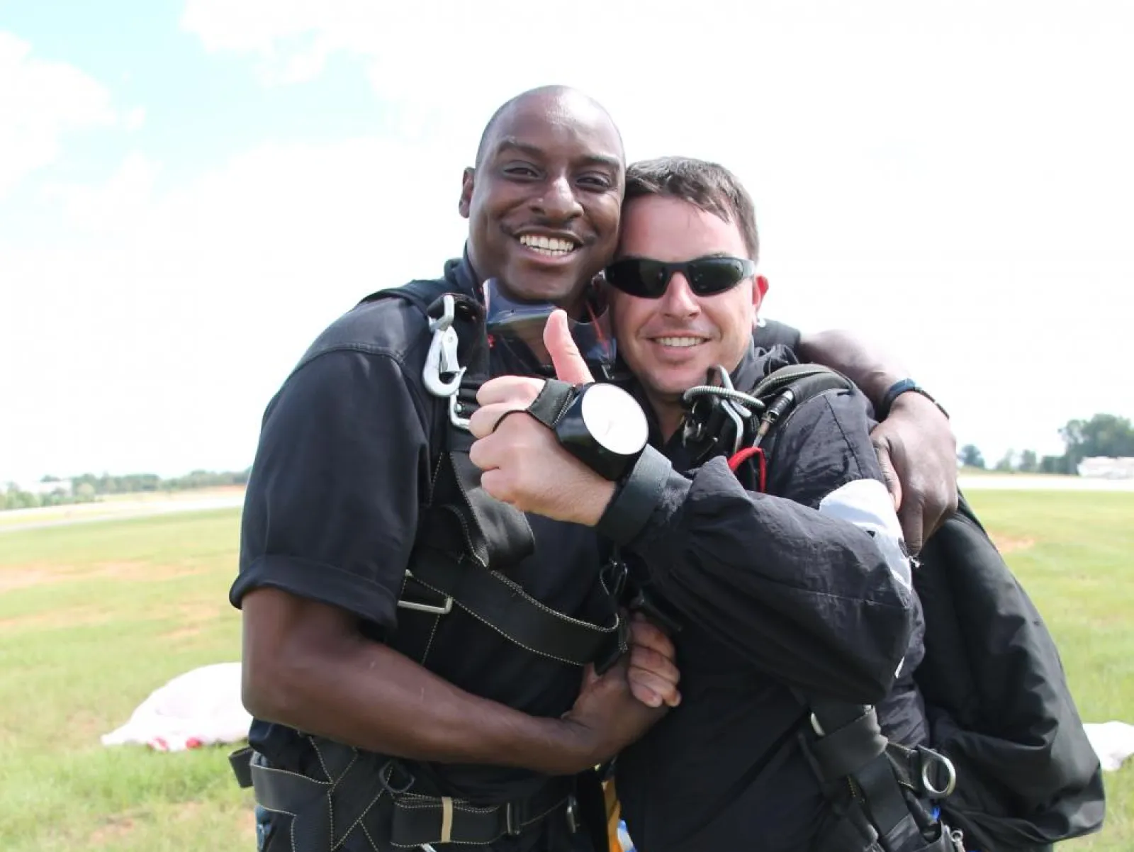 two people posing for a picture