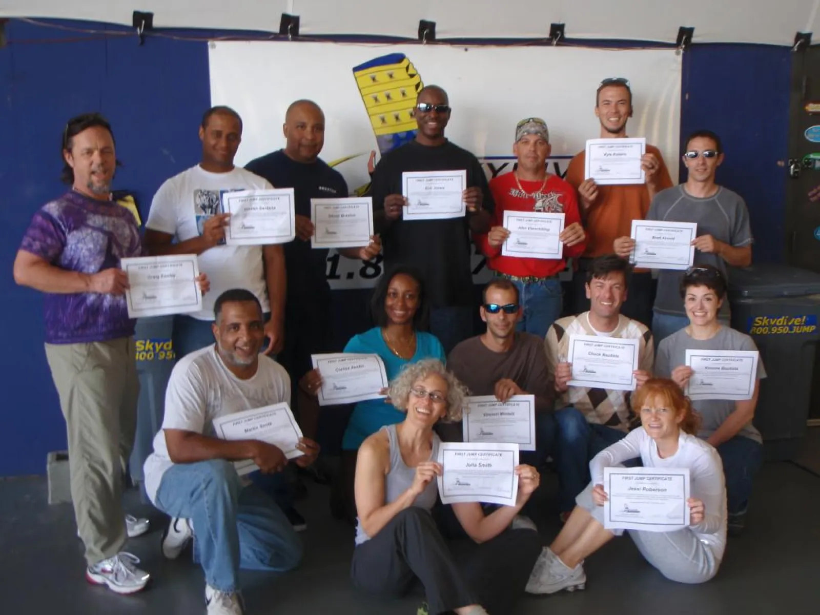 a group of people posing for the camera