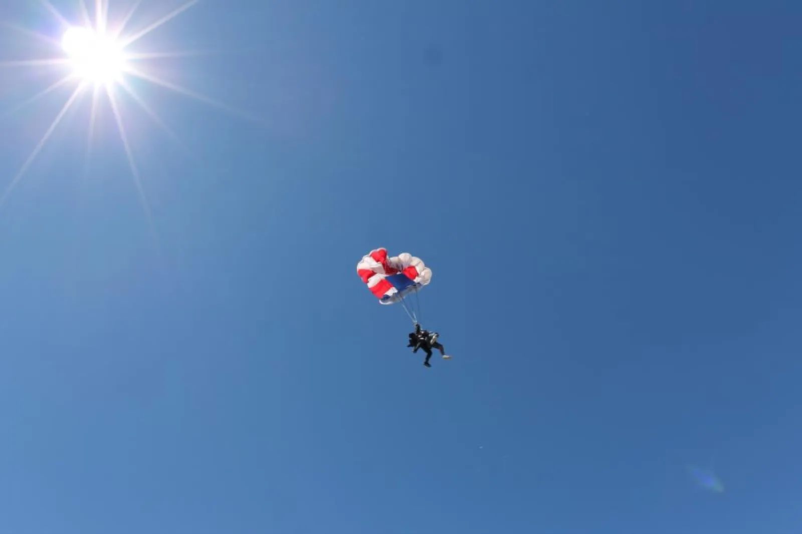two people flying through the air