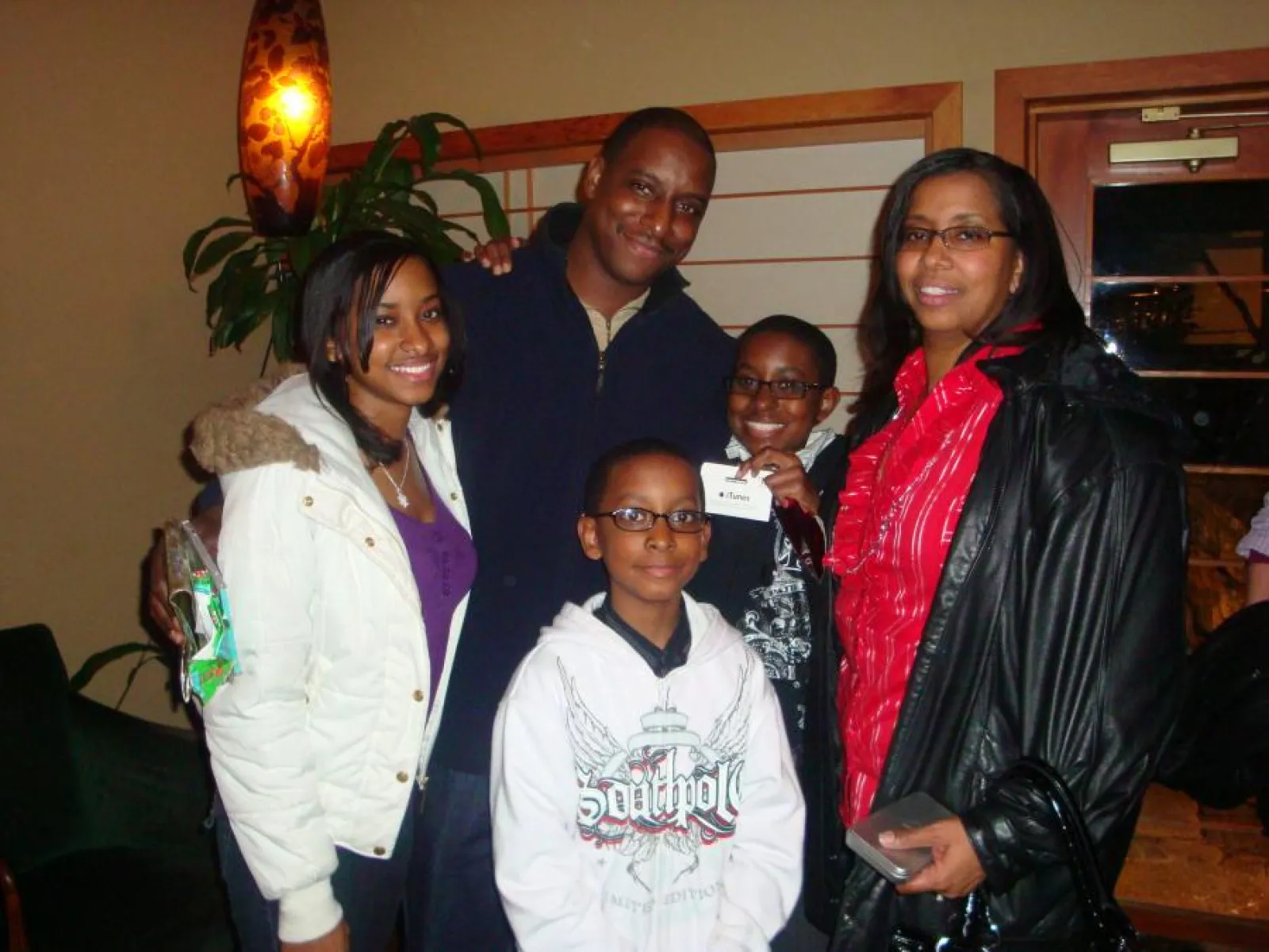 a group of people posing for the camera