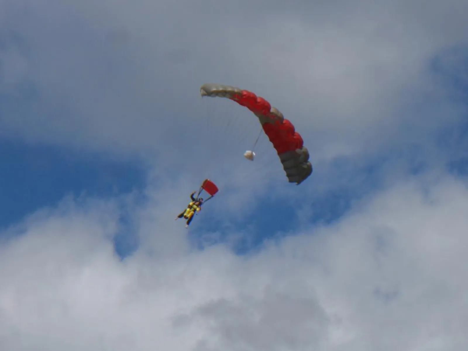 two people under a parachute