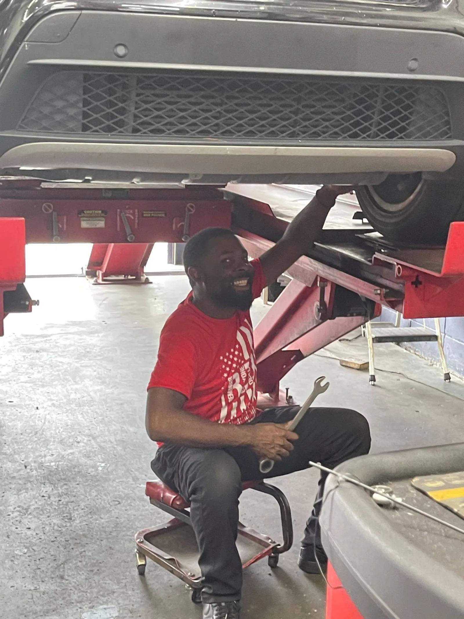 a man sitting in a car