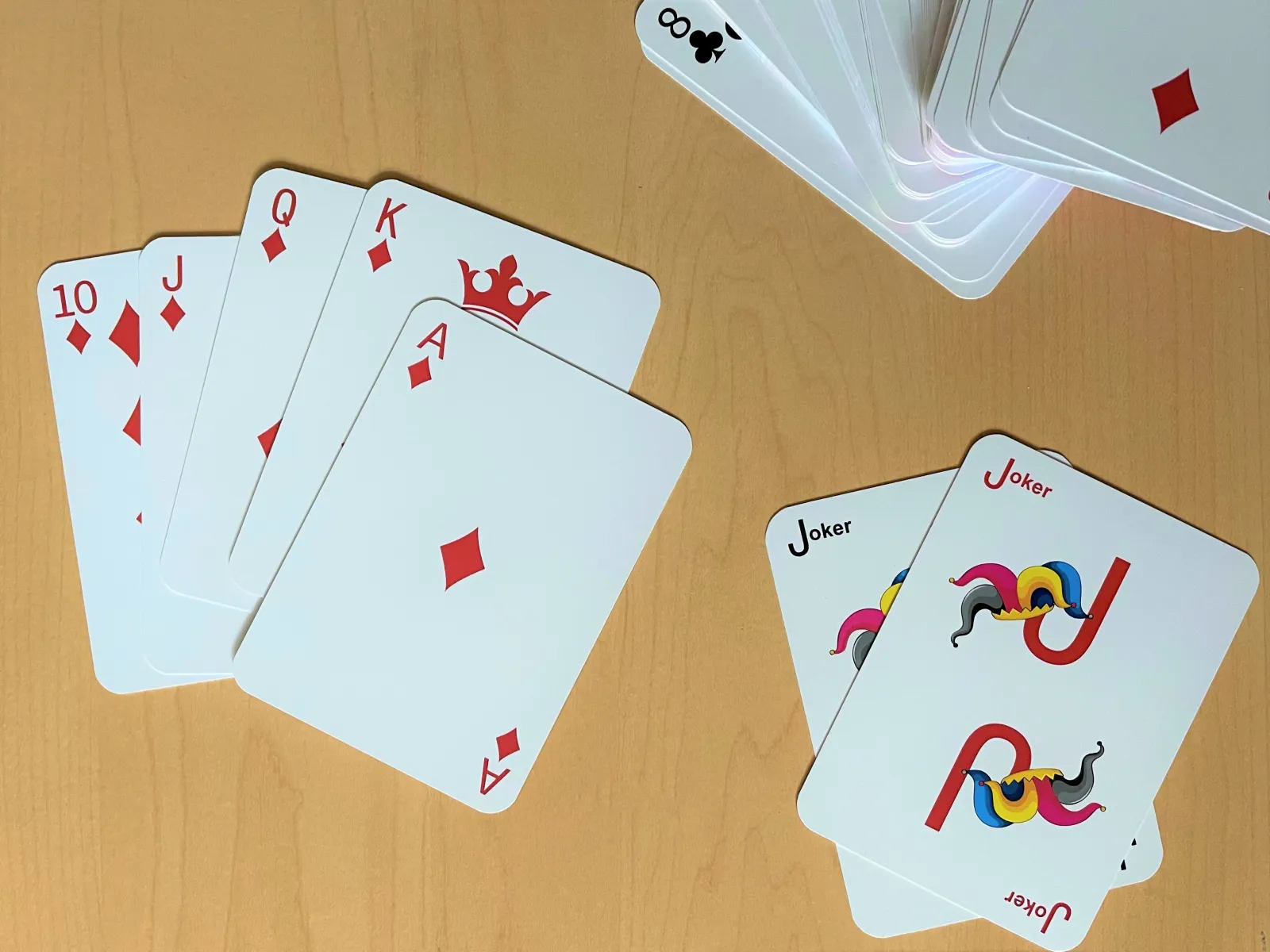 playing cards on a table