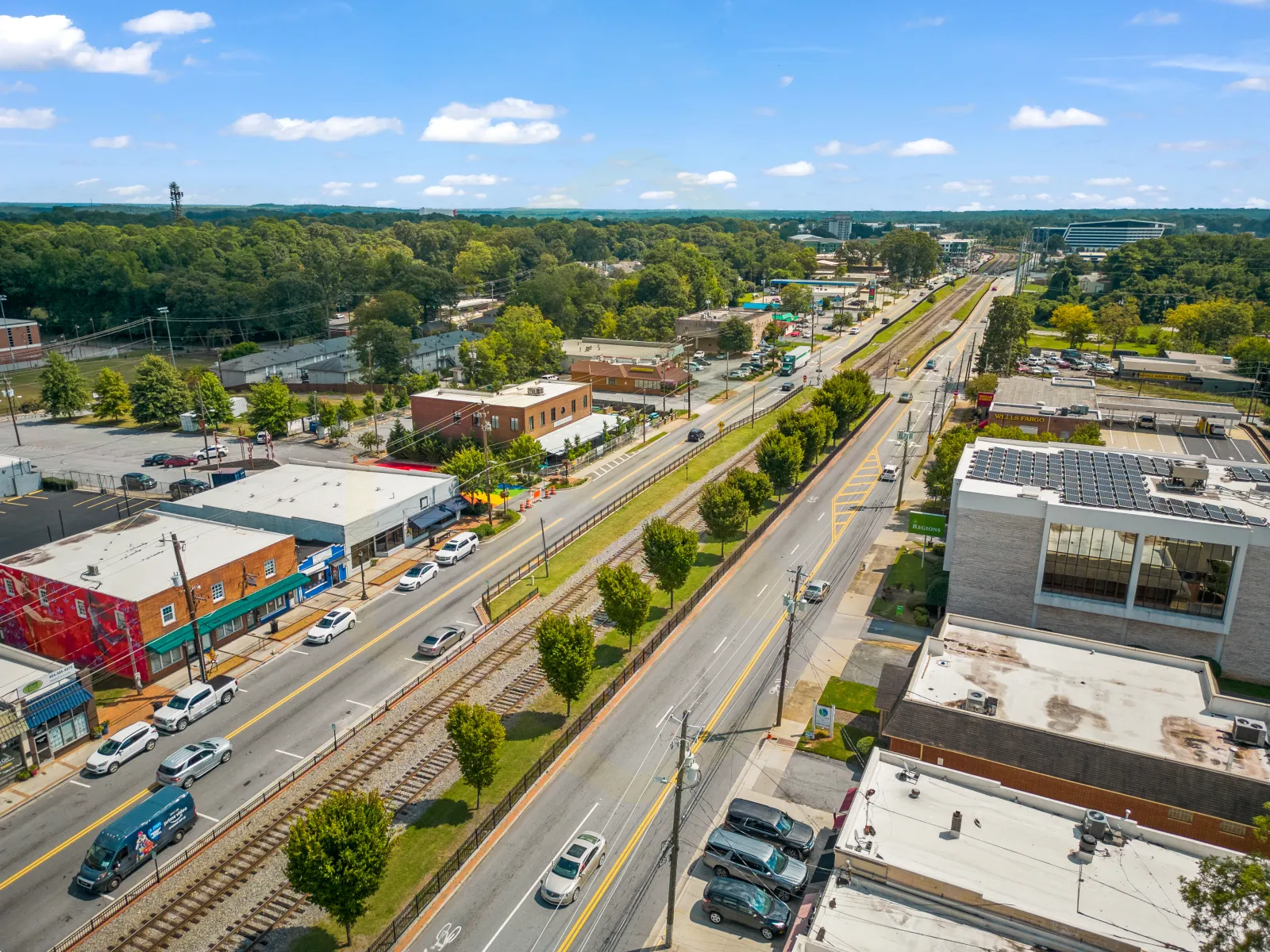 overview of downtown hapeville