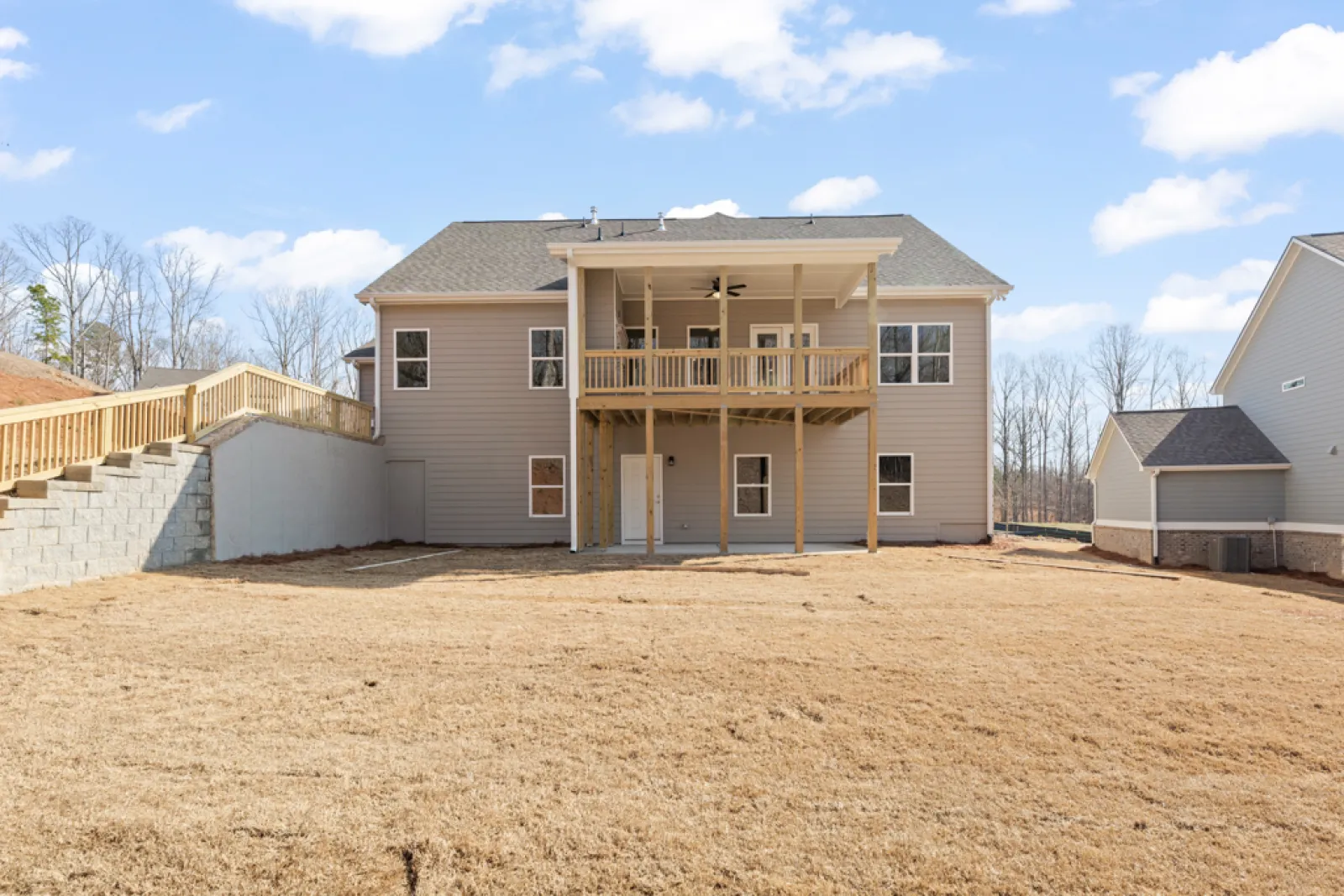 a house with a deck