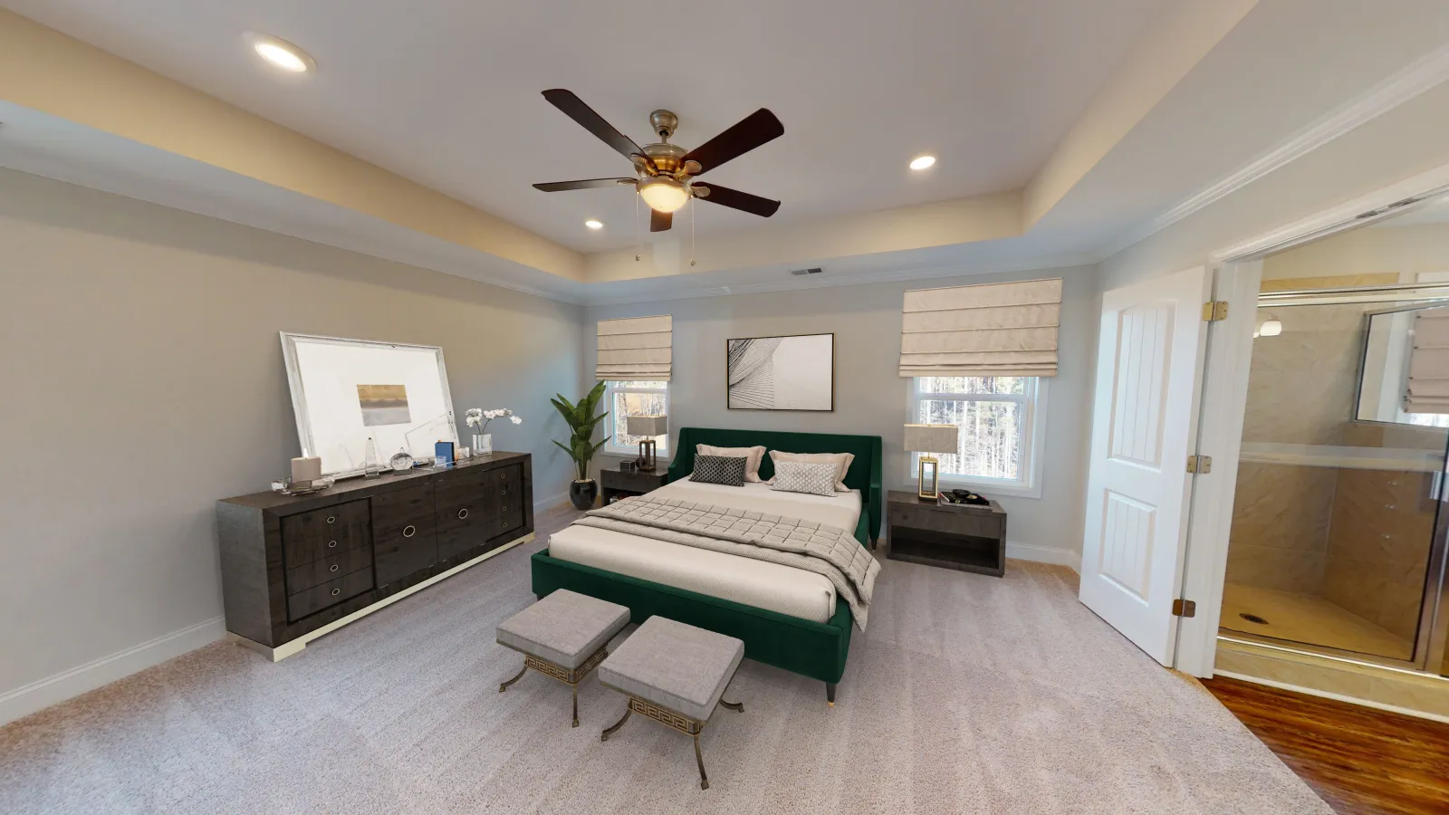 a living room filled with furniture and a wood floor