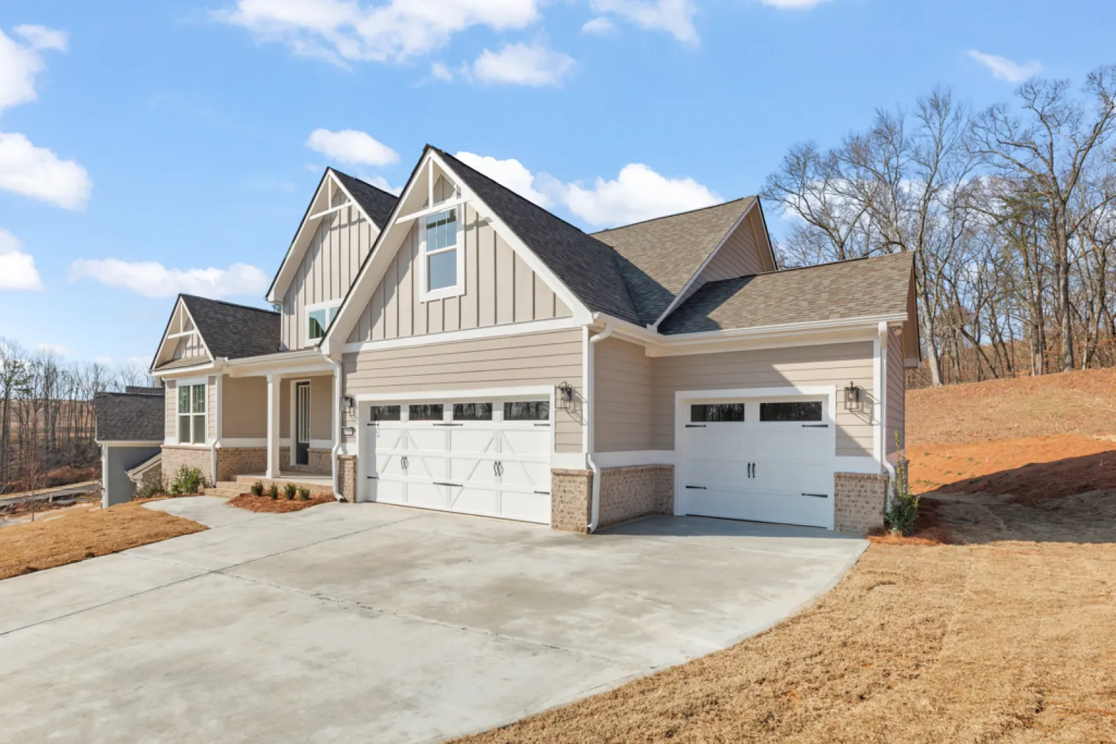 a house with a garage