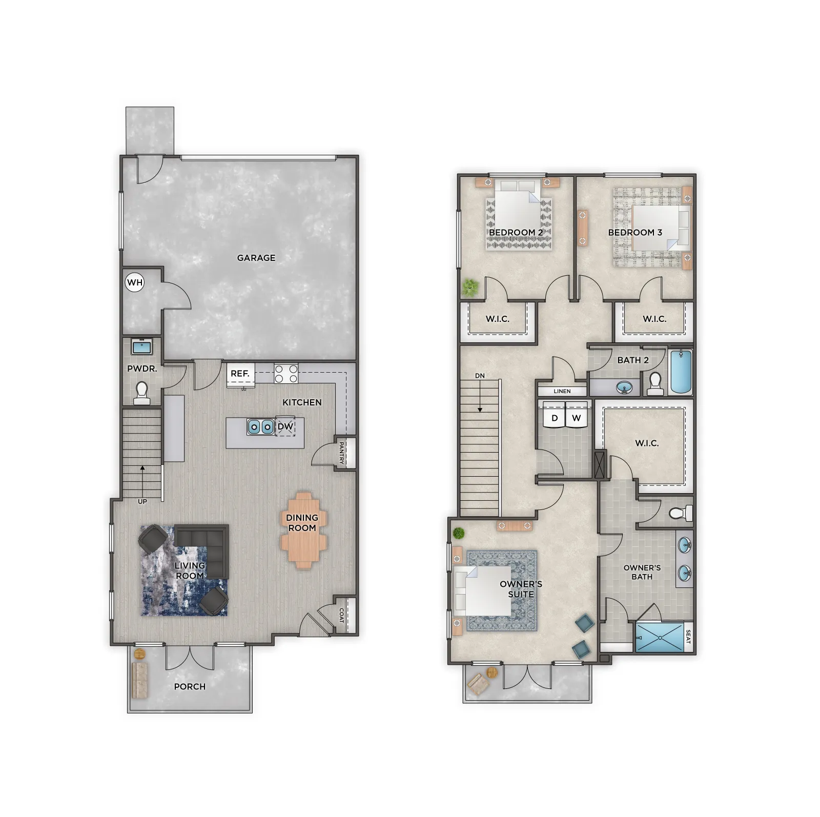 Serenity by Artisan Built Communities Townhome Floor Plan