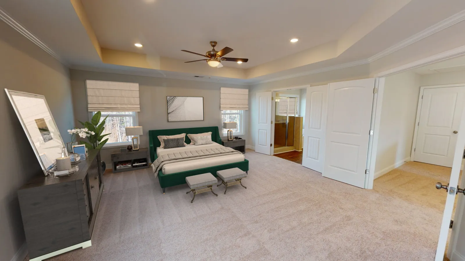 a room with a wood floor