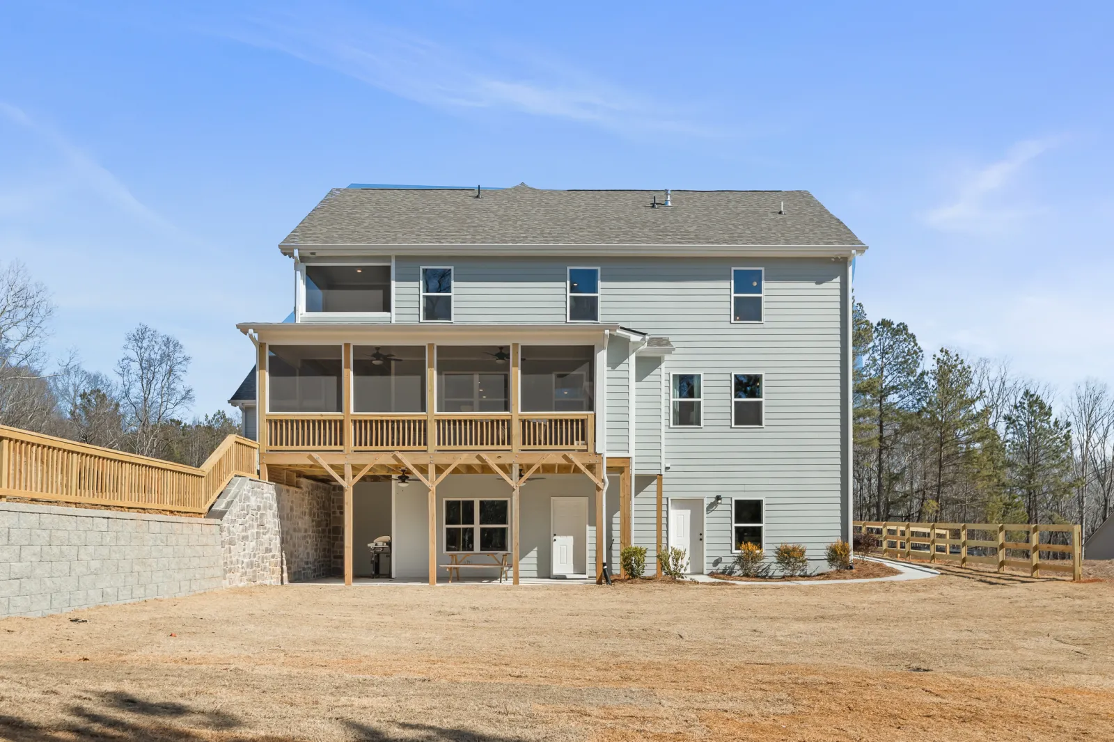 a house with a fence around it