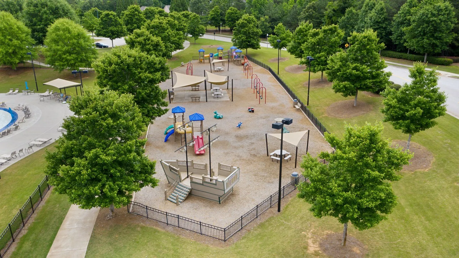 the large playground at The Georgian