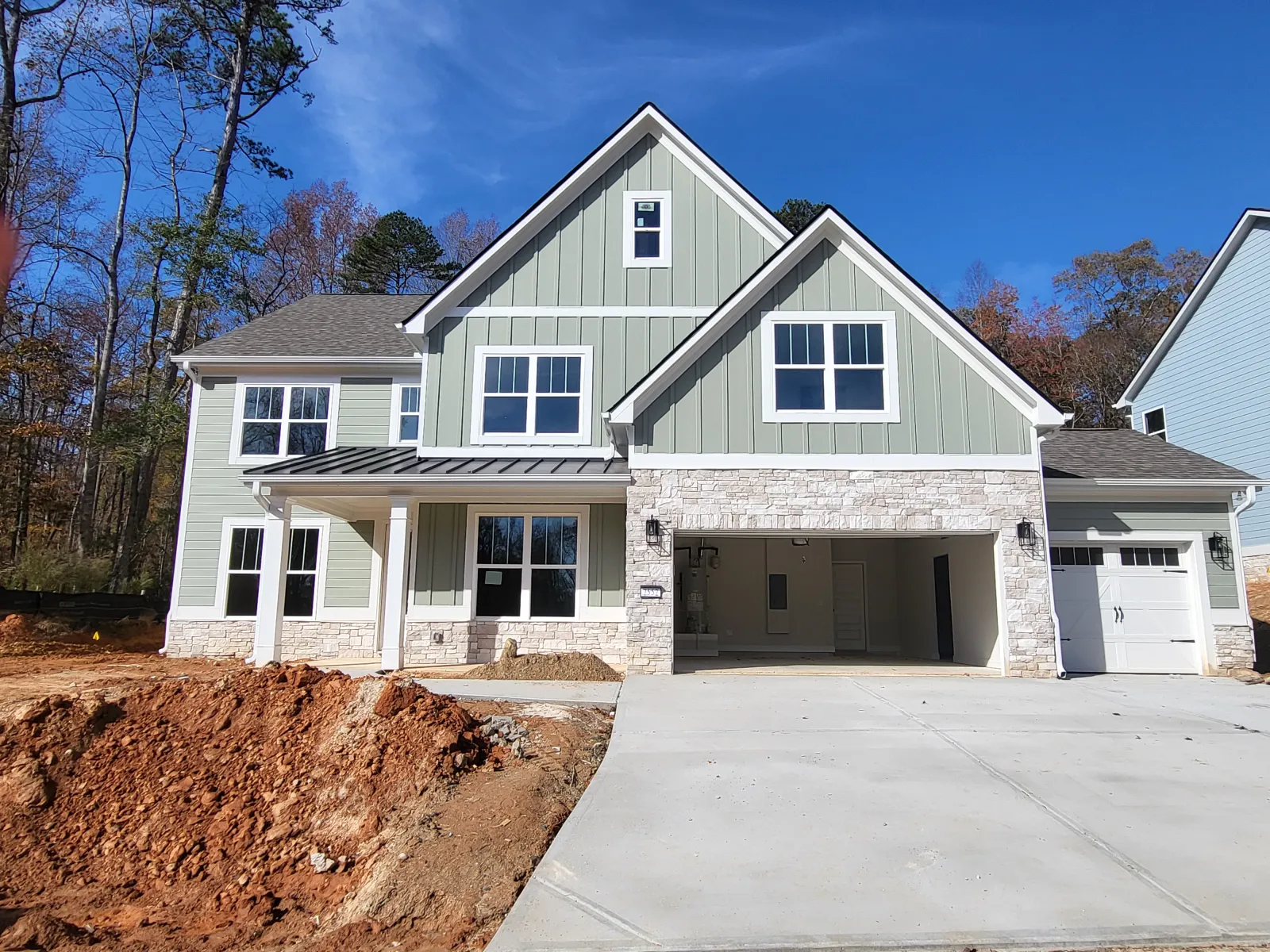 a house with a garage