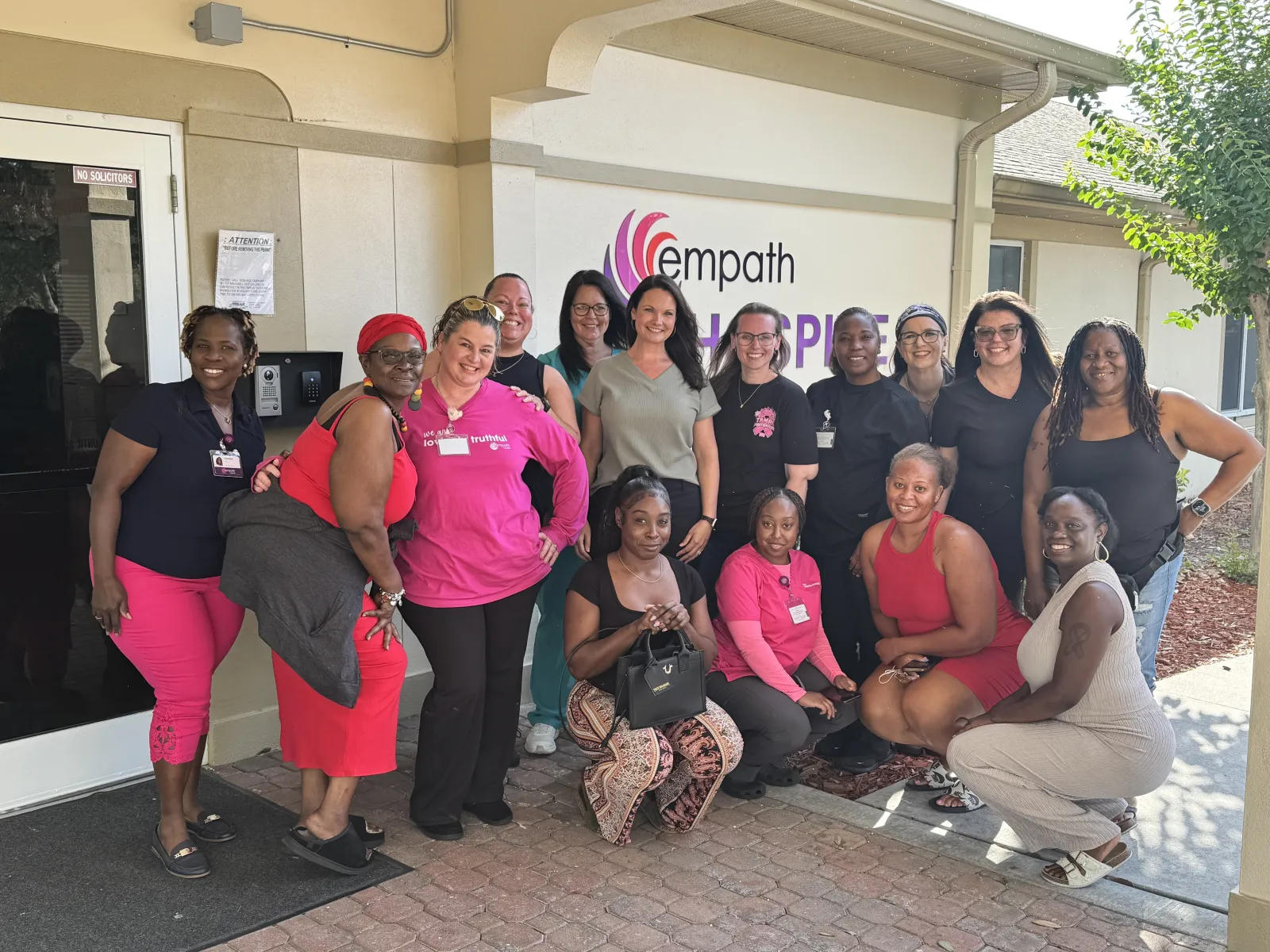 Ashley Chambless with the hospice care team at Empath Hospice Care Center in Winter Haven