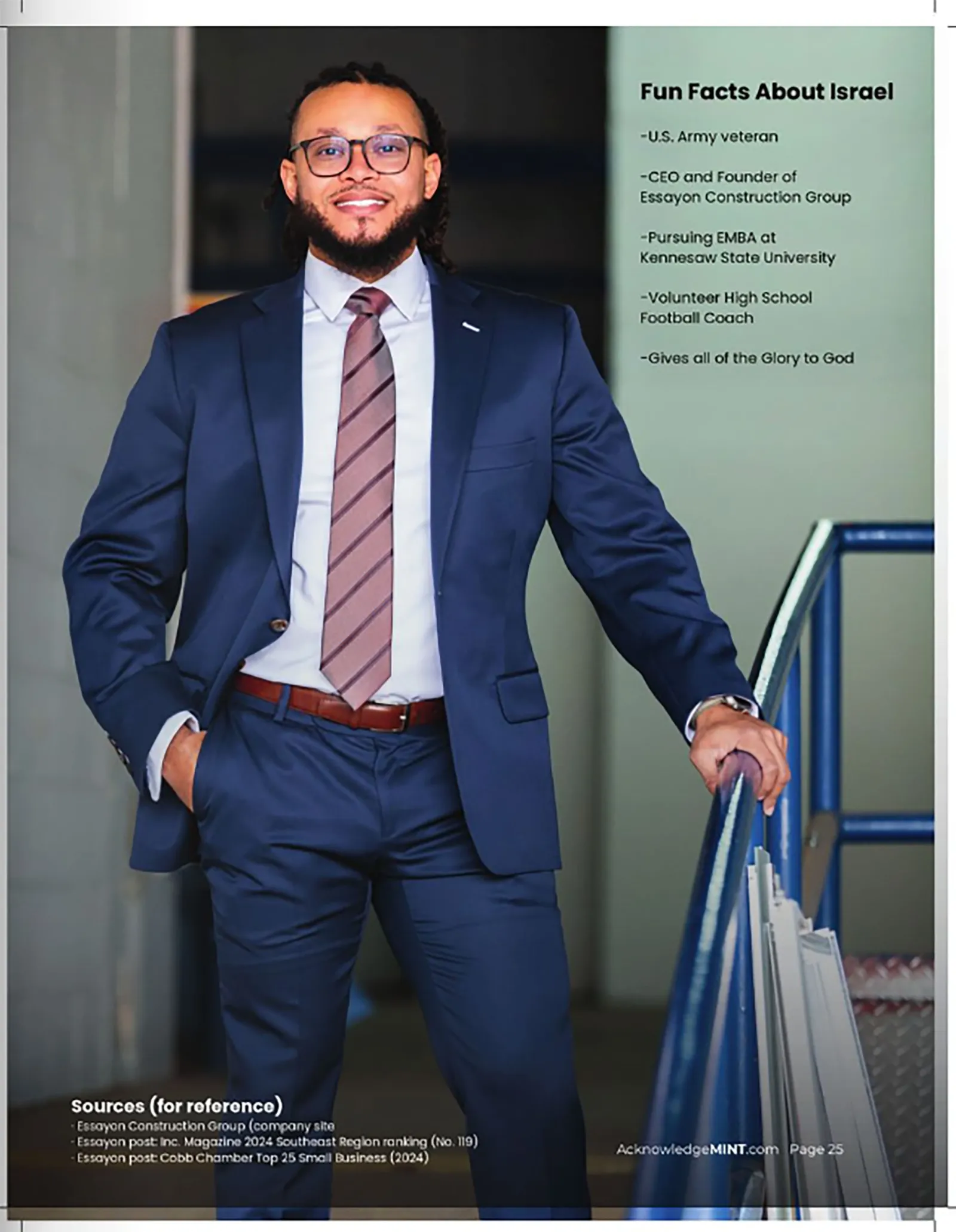 Essayon Construction Group CEO Israel Brown featured in Veteran Owned Business Life Magazine Issue 2