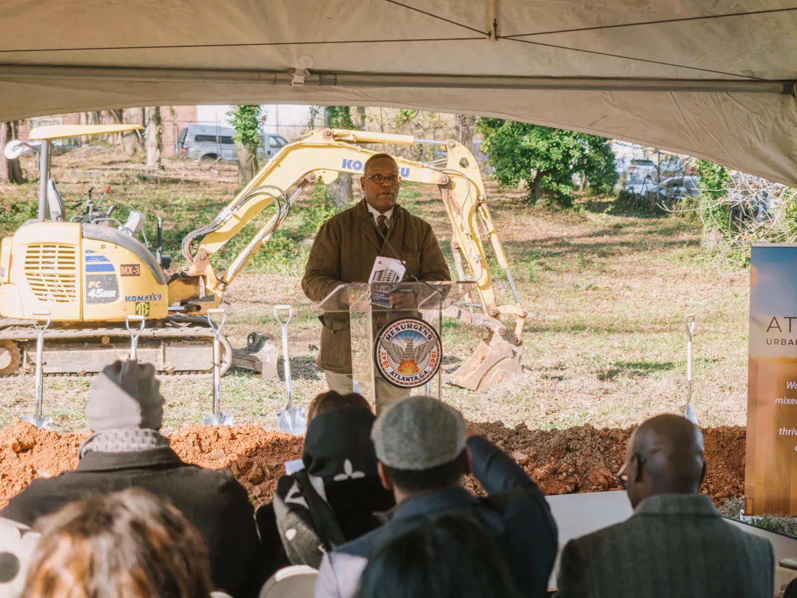 Rod Mullice, Windsor Stevens Managing Partner, at Multifamily Affordable Housing Proctor Ground Breaking