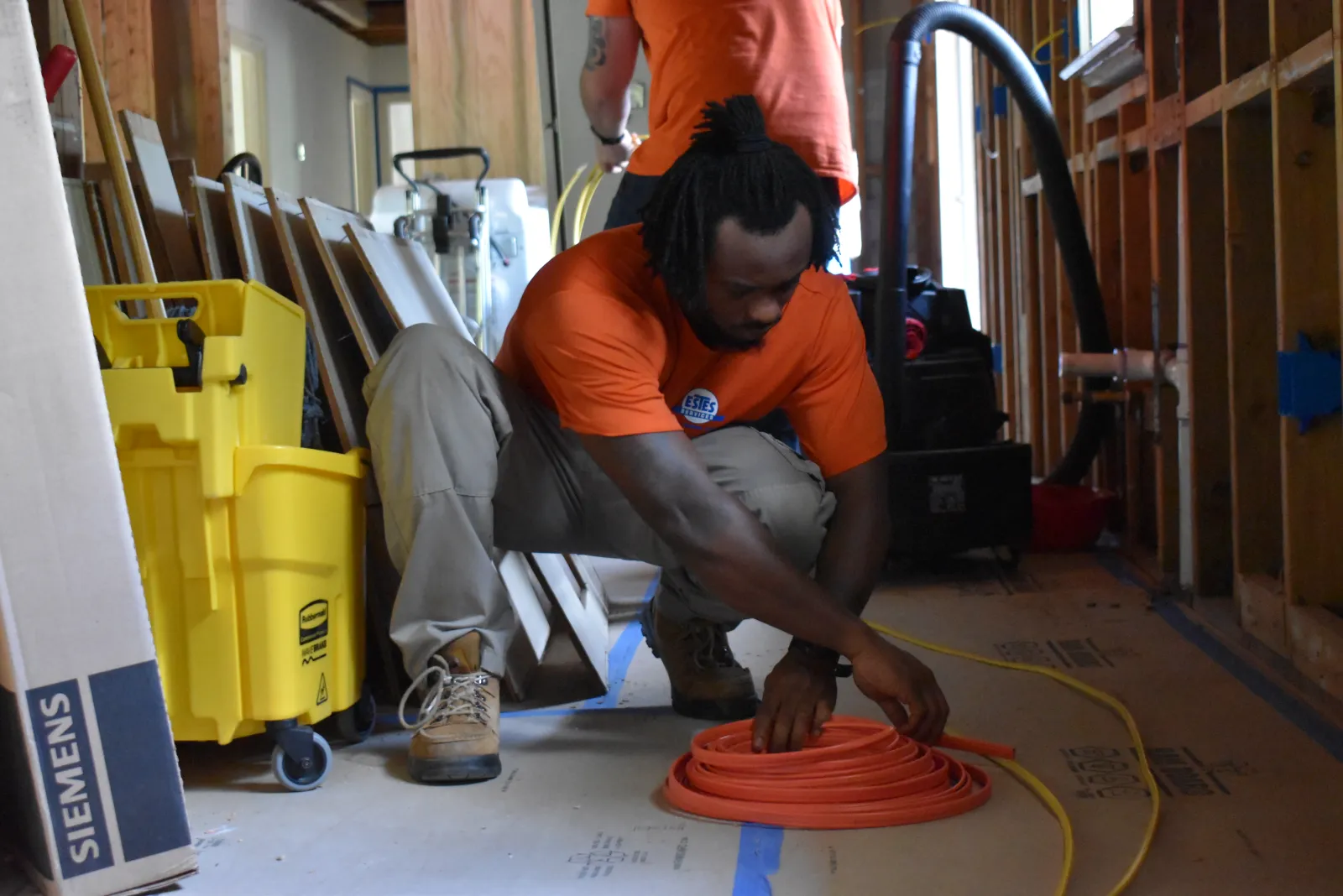 Estes Electrician working on a rewiring project in Marietta, Georgia