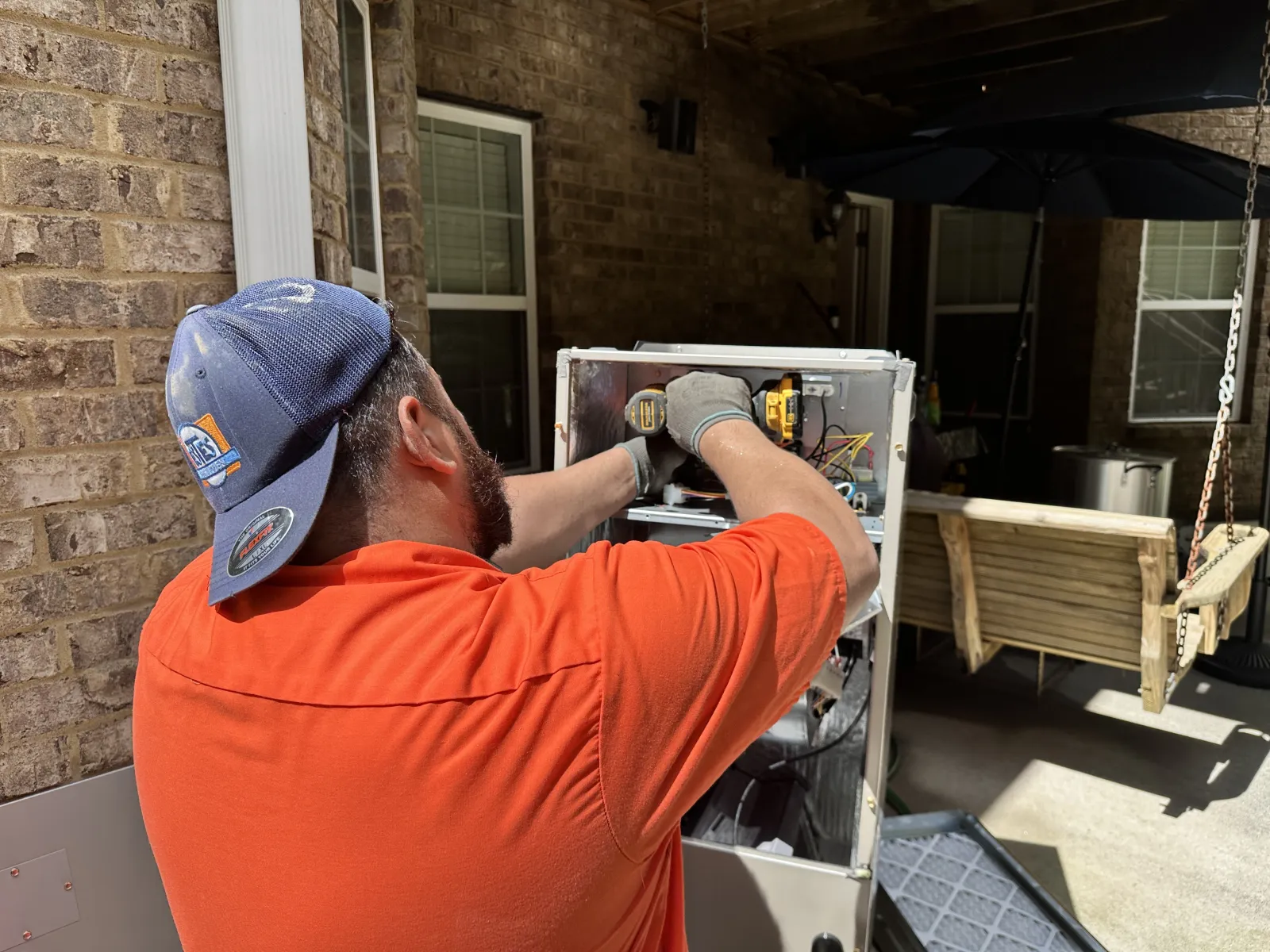 Carrier Air Handler being installed by Estes Technician
