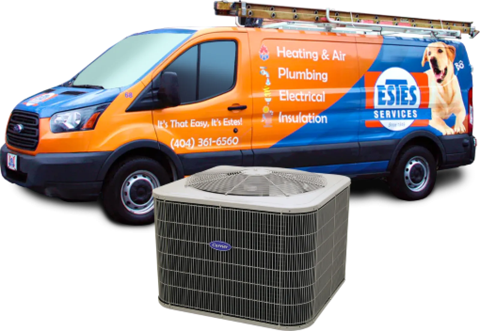 Estes Services Van and Carrier HVAC Equipment