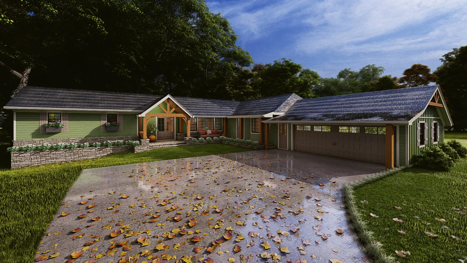 a house with a driveway
