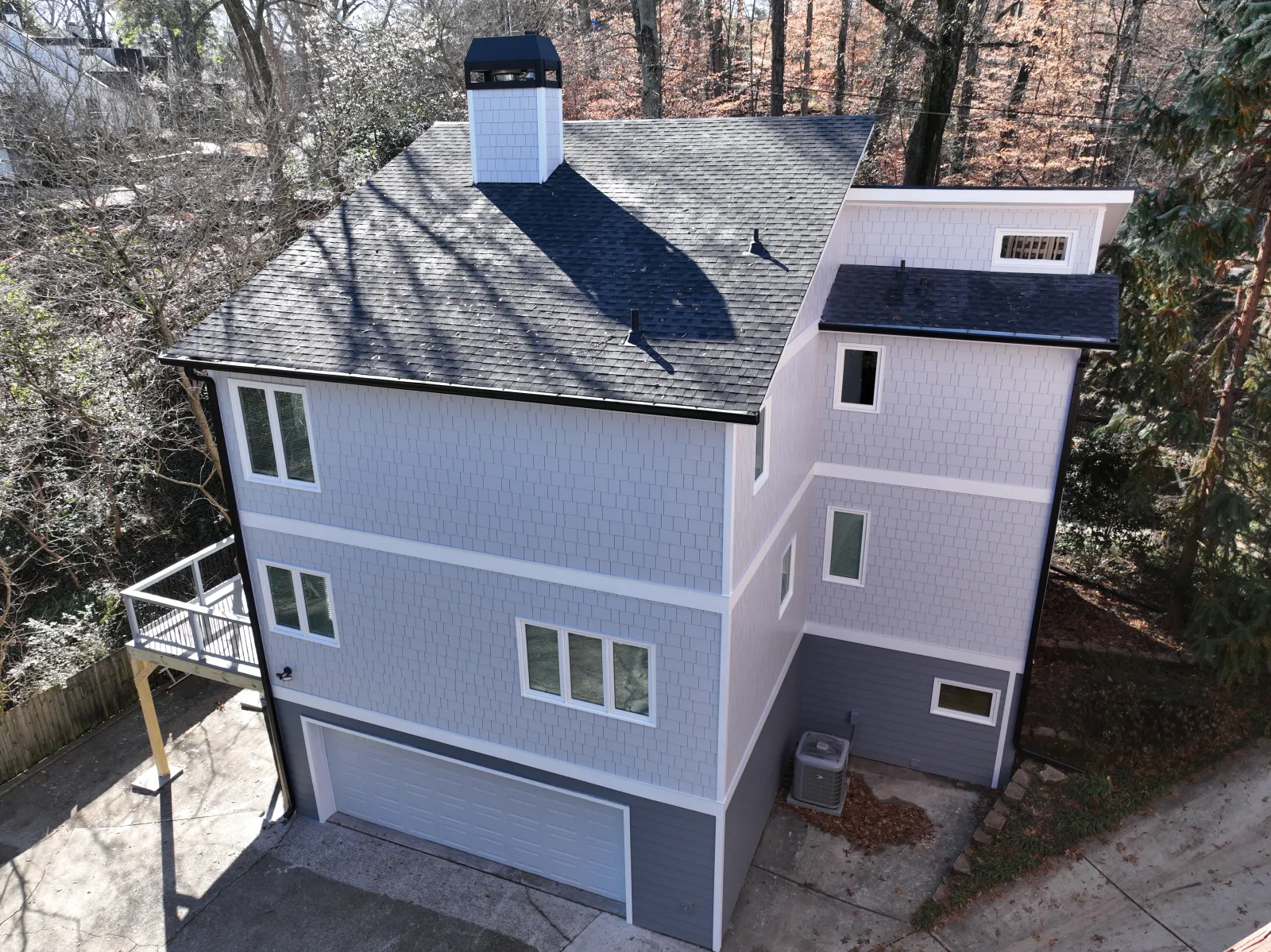 a house with a solar panel