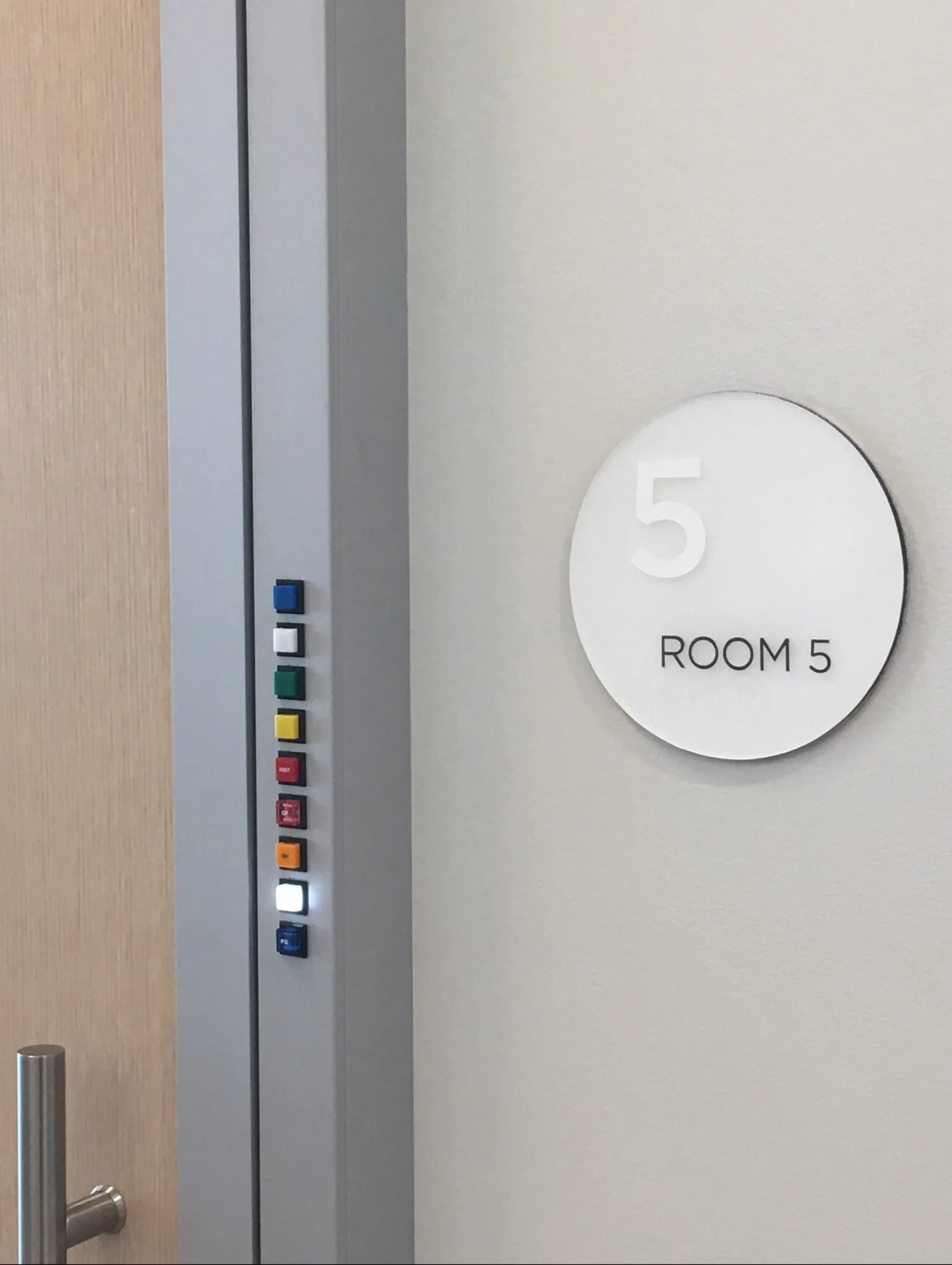 a door with a sign on it