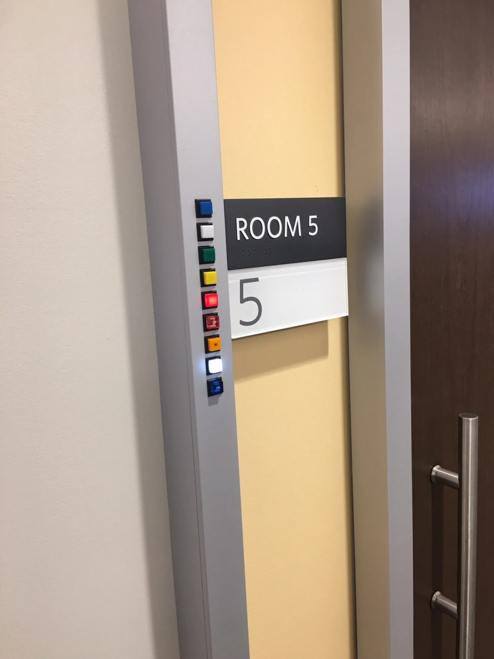 a door with a sign on it
