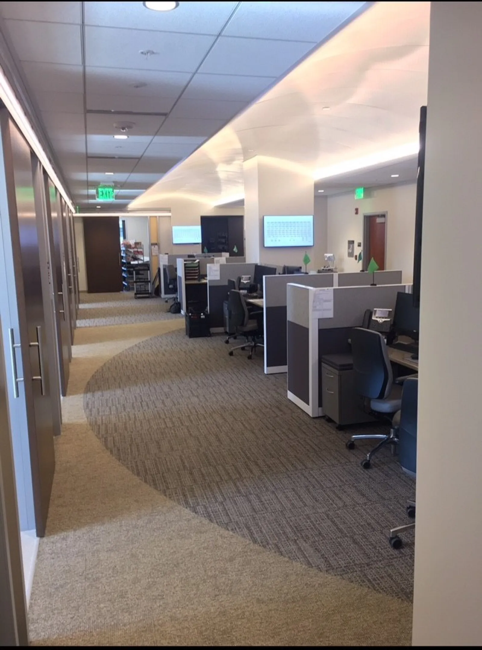 an office with several computers