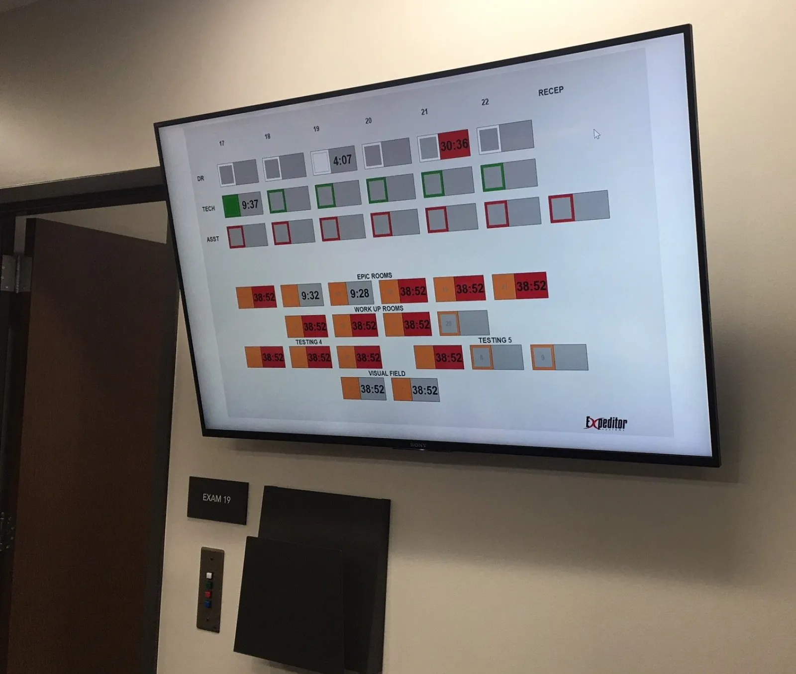 a white board with red and black text