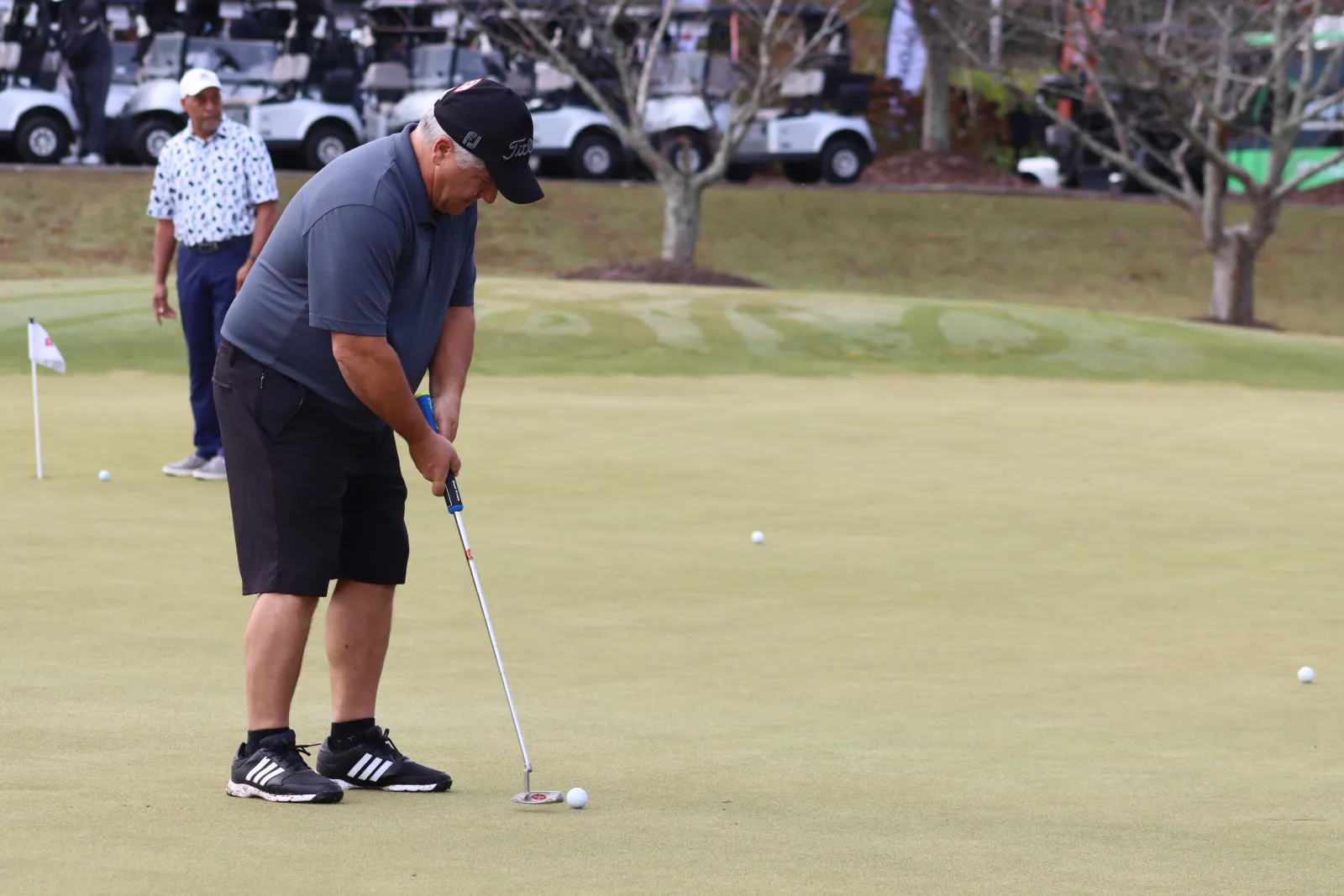 a man playing golf