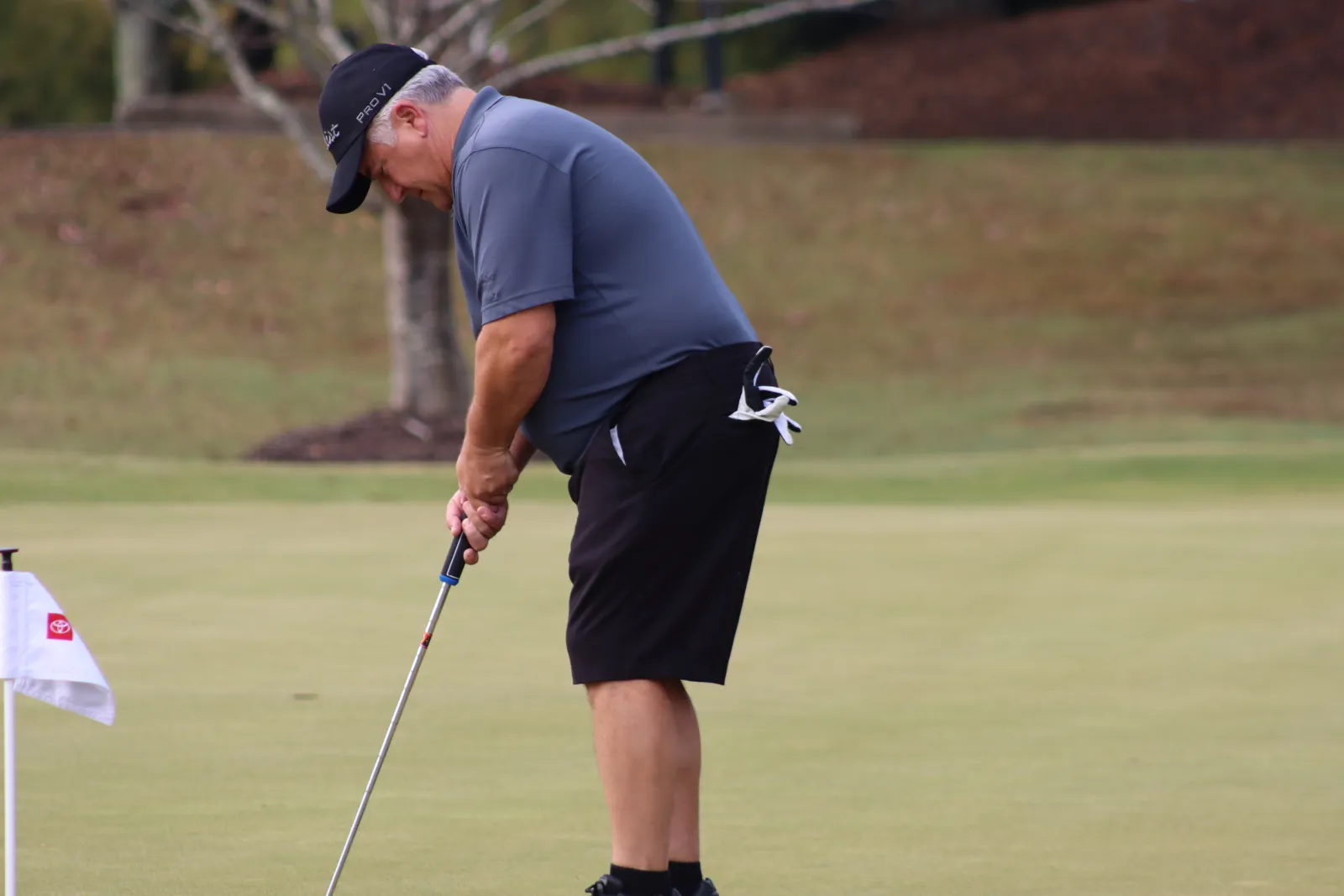 a man playing golf