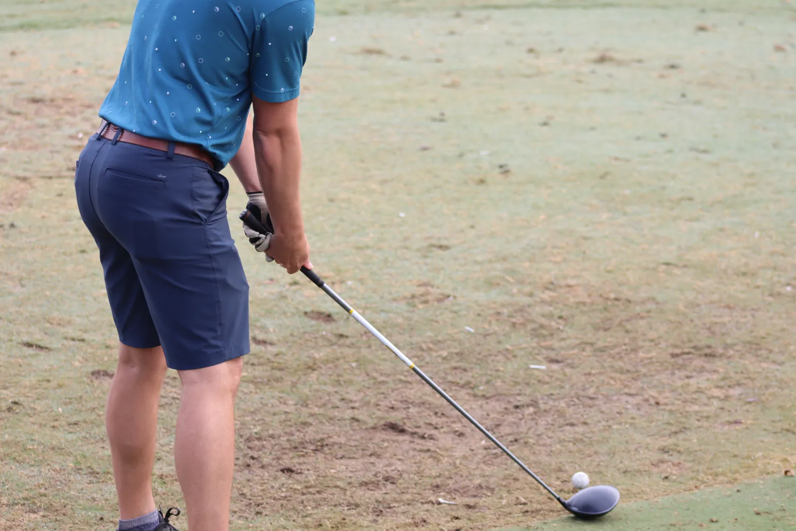 a man playing golf