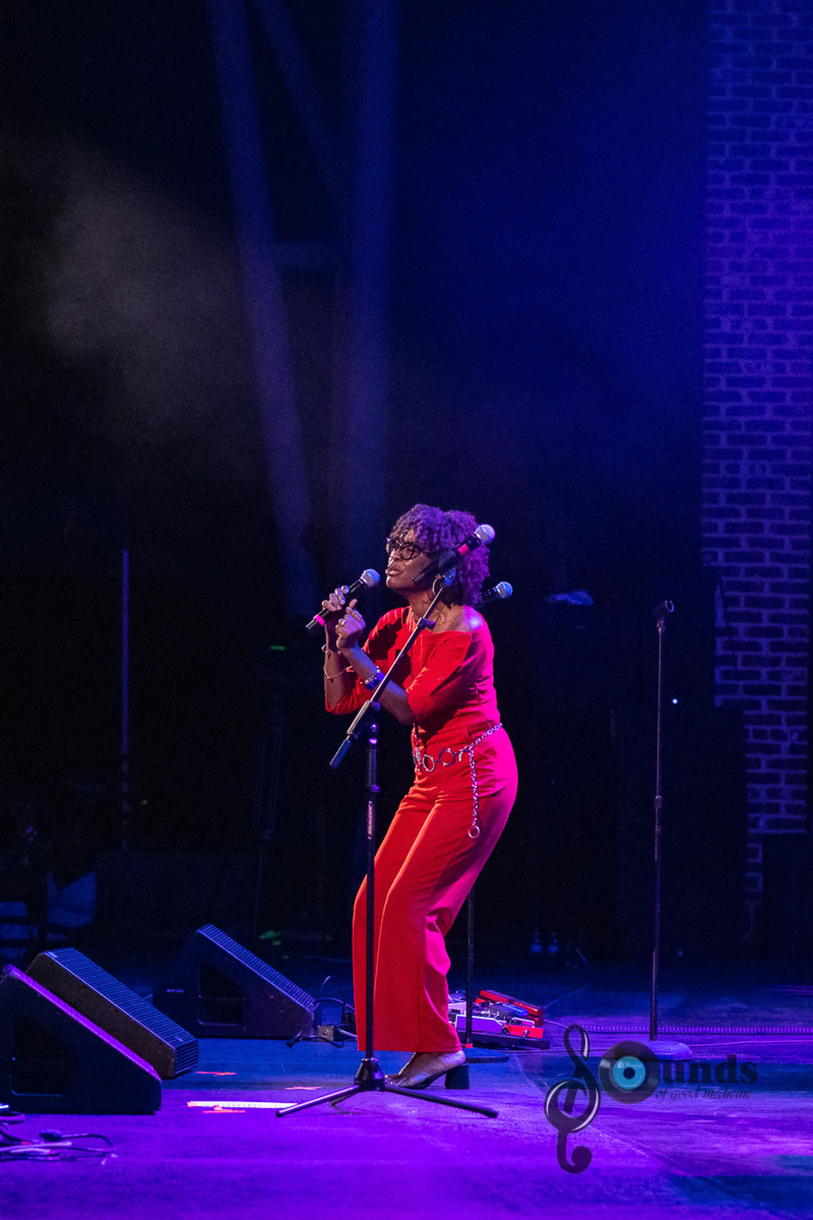 a person standing on a stage