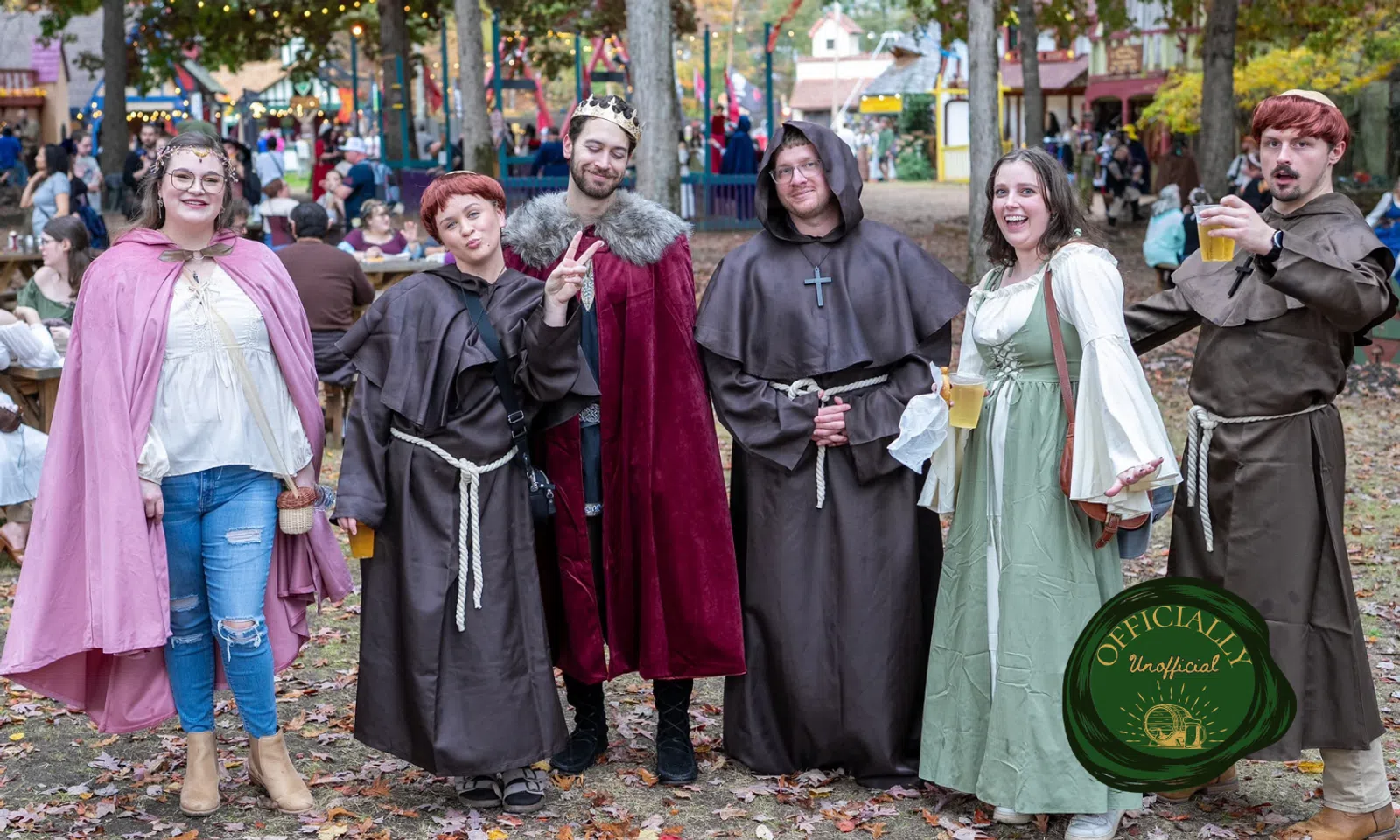 Friar Tuck Fan Club members and Nottingham characters gathered in the village.