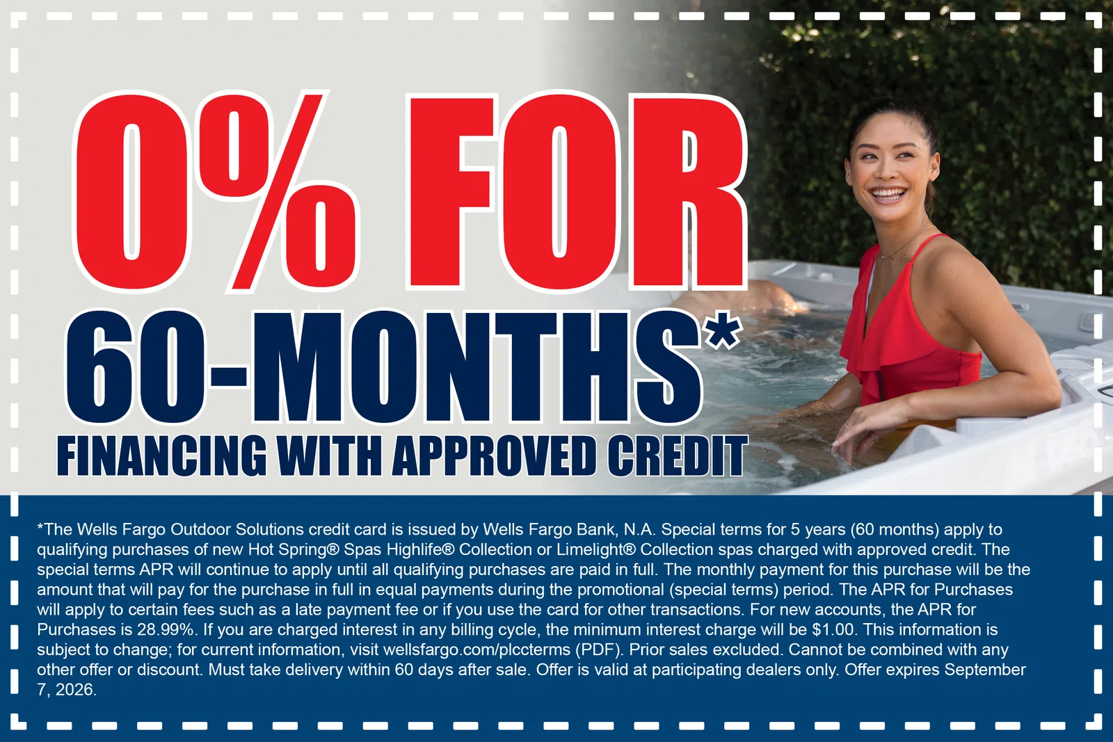 Happy family enjoying a backyard hot tub with 0% financing for 60 months offer from Georgia Spa Company.