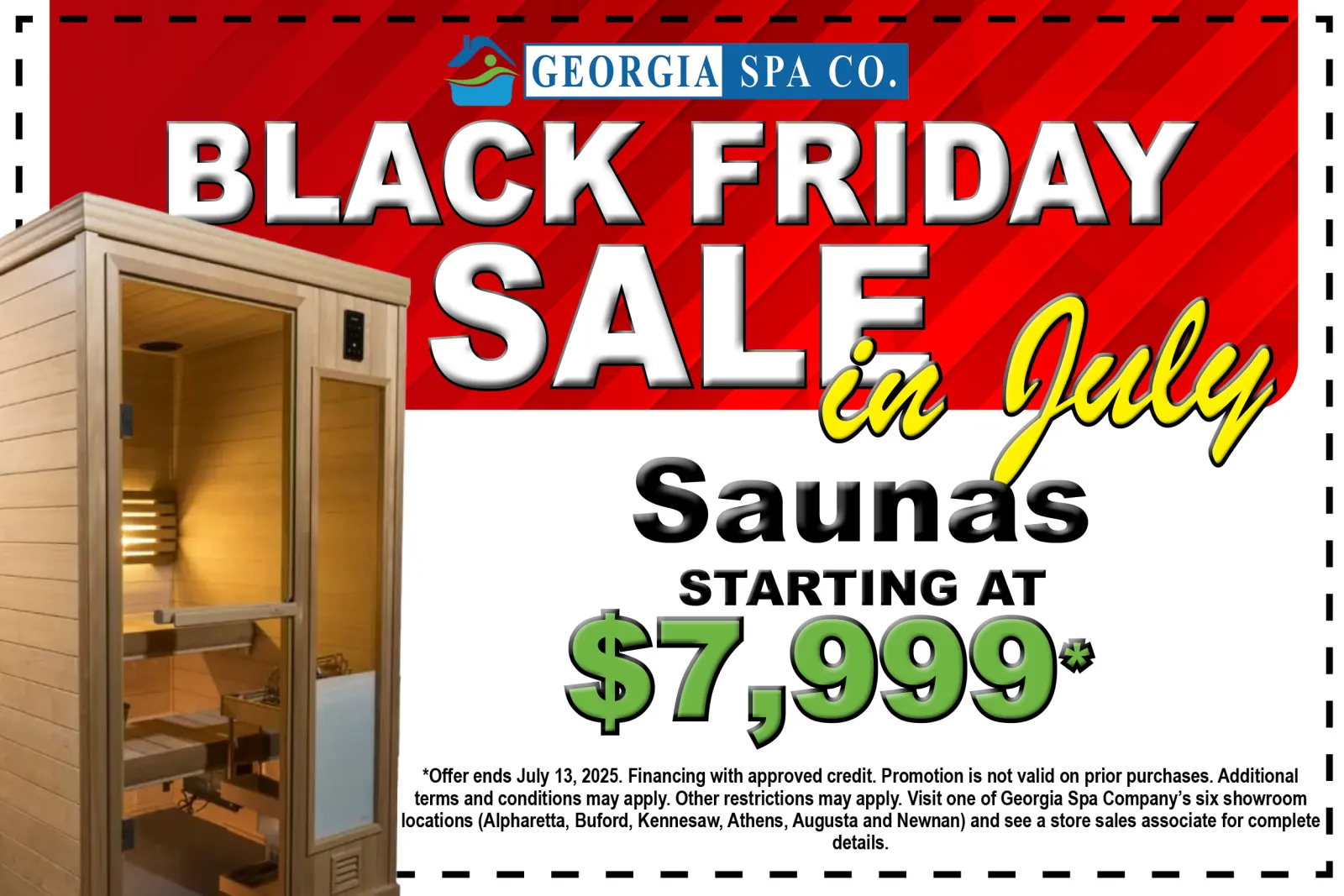Georgia Spa Co. mid-year summer clearance sale with special pricing on select models ending June 29.
