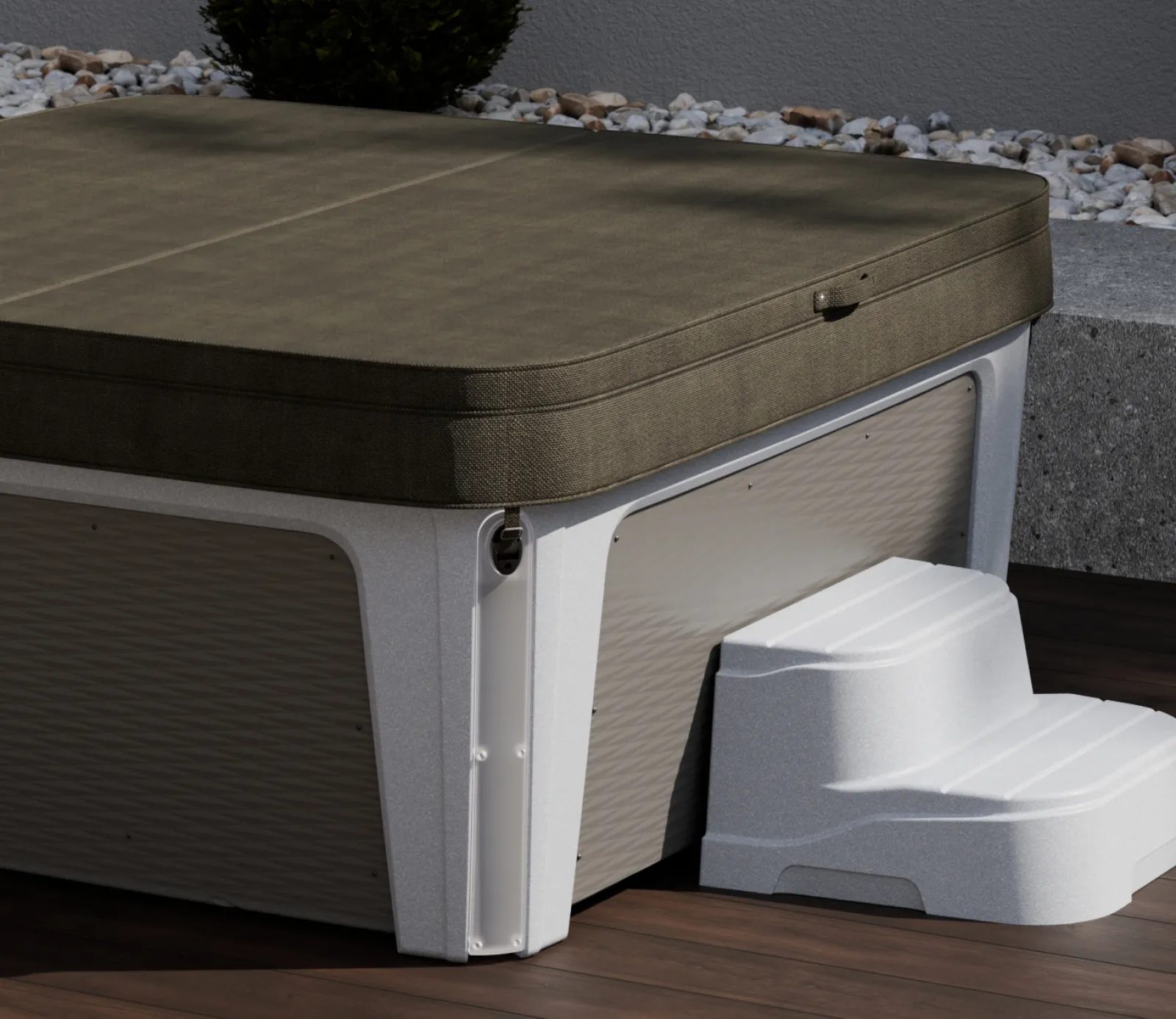 WeatherPro Cover on a Freeflow Hot Tub