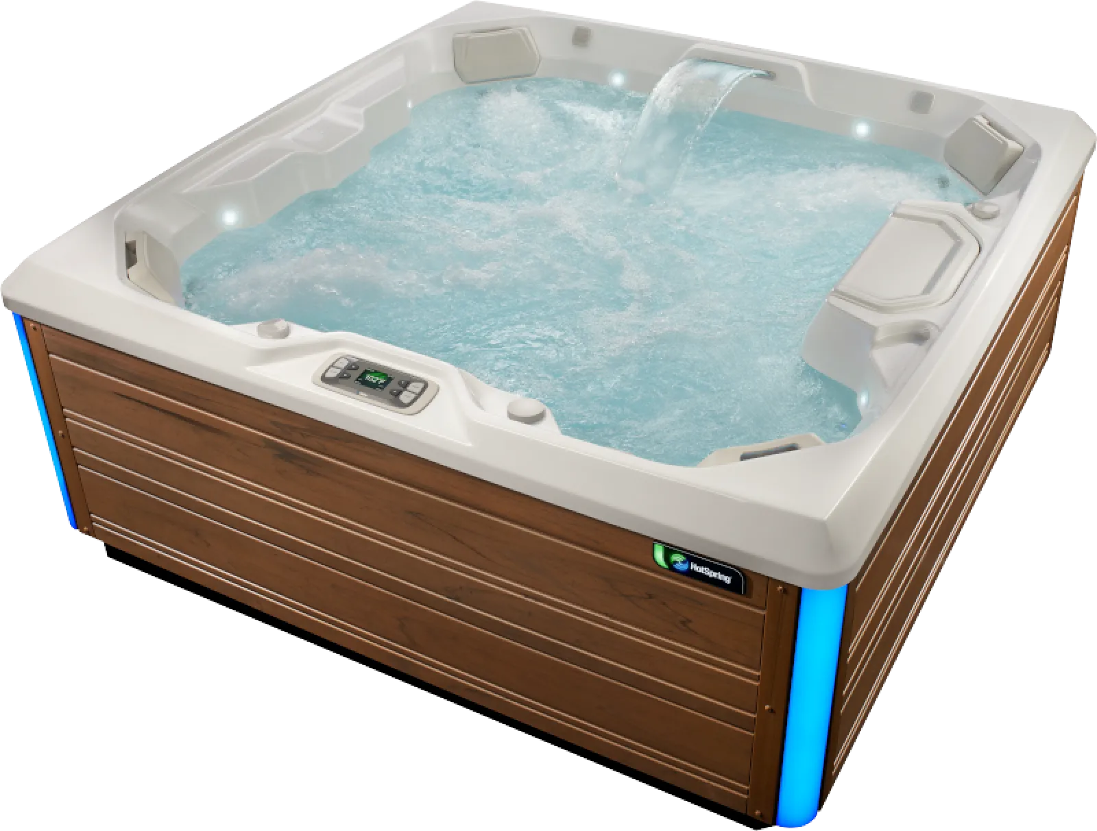 a running hot tub