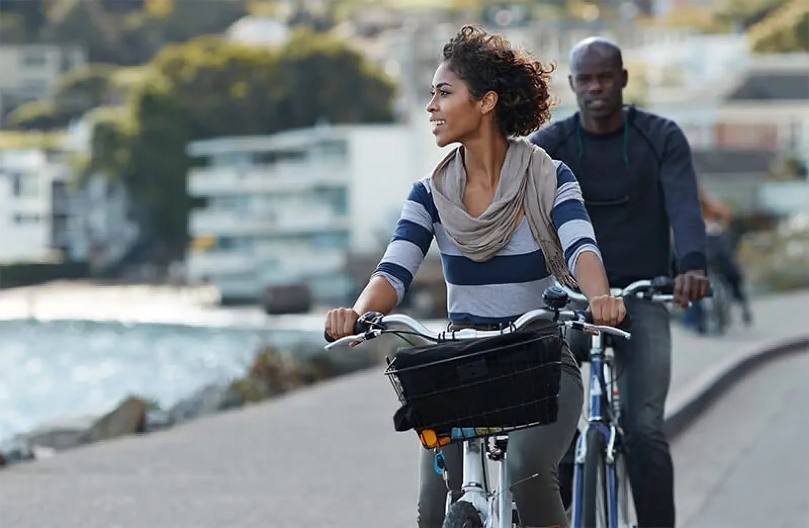 a person riding a bicycle