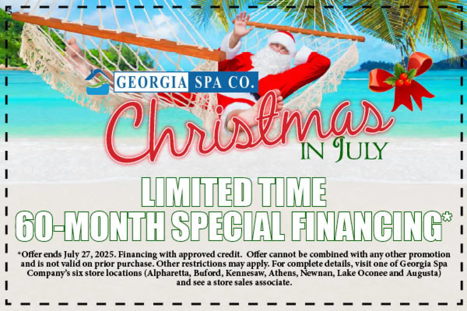 Georgia Spa Co. mid-year summer clearance sale with special pricing on select models ending June 29.