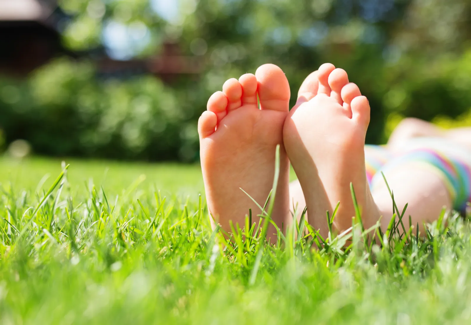 feet in the grass