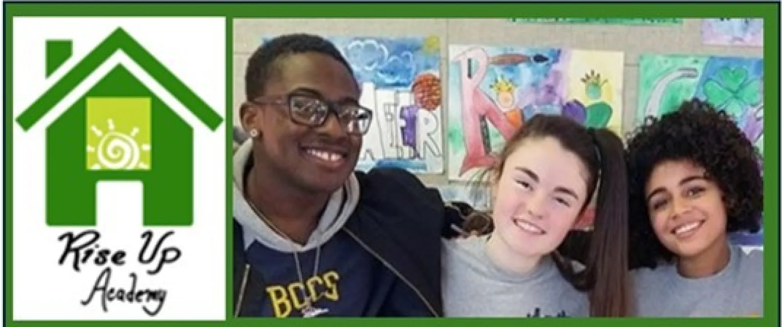 a group of people smiling