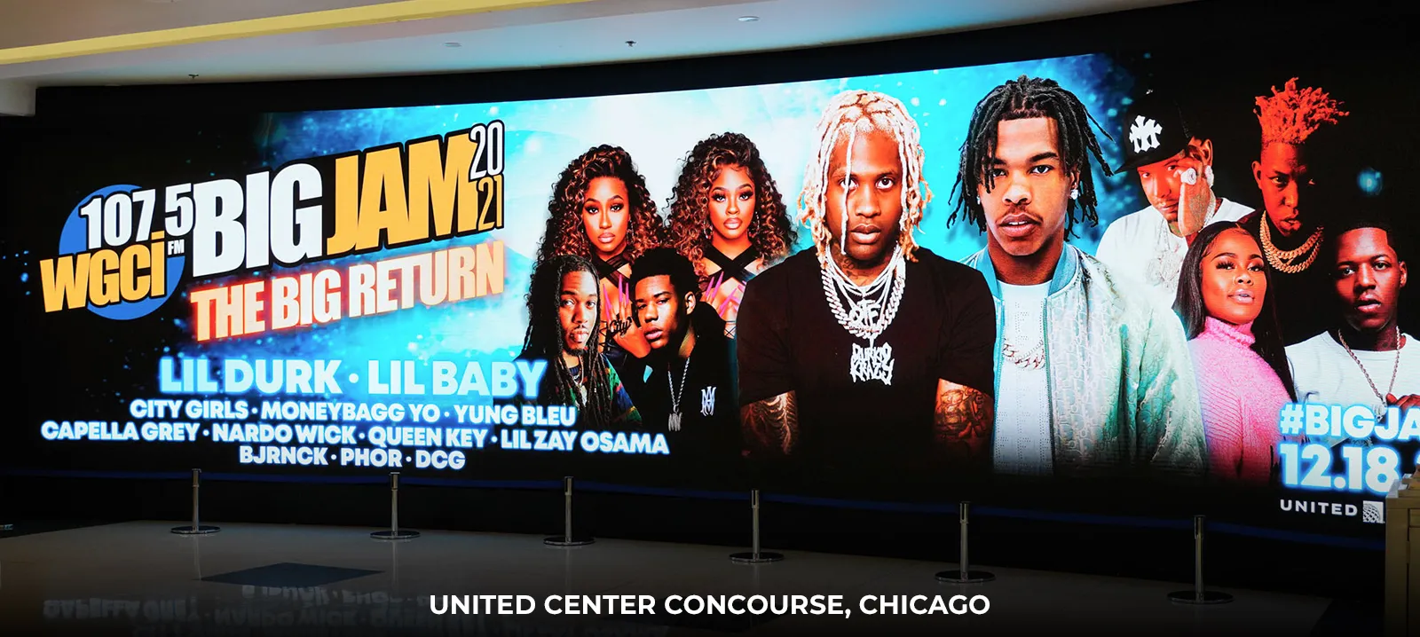 a screen with Lil Durk et al. on it