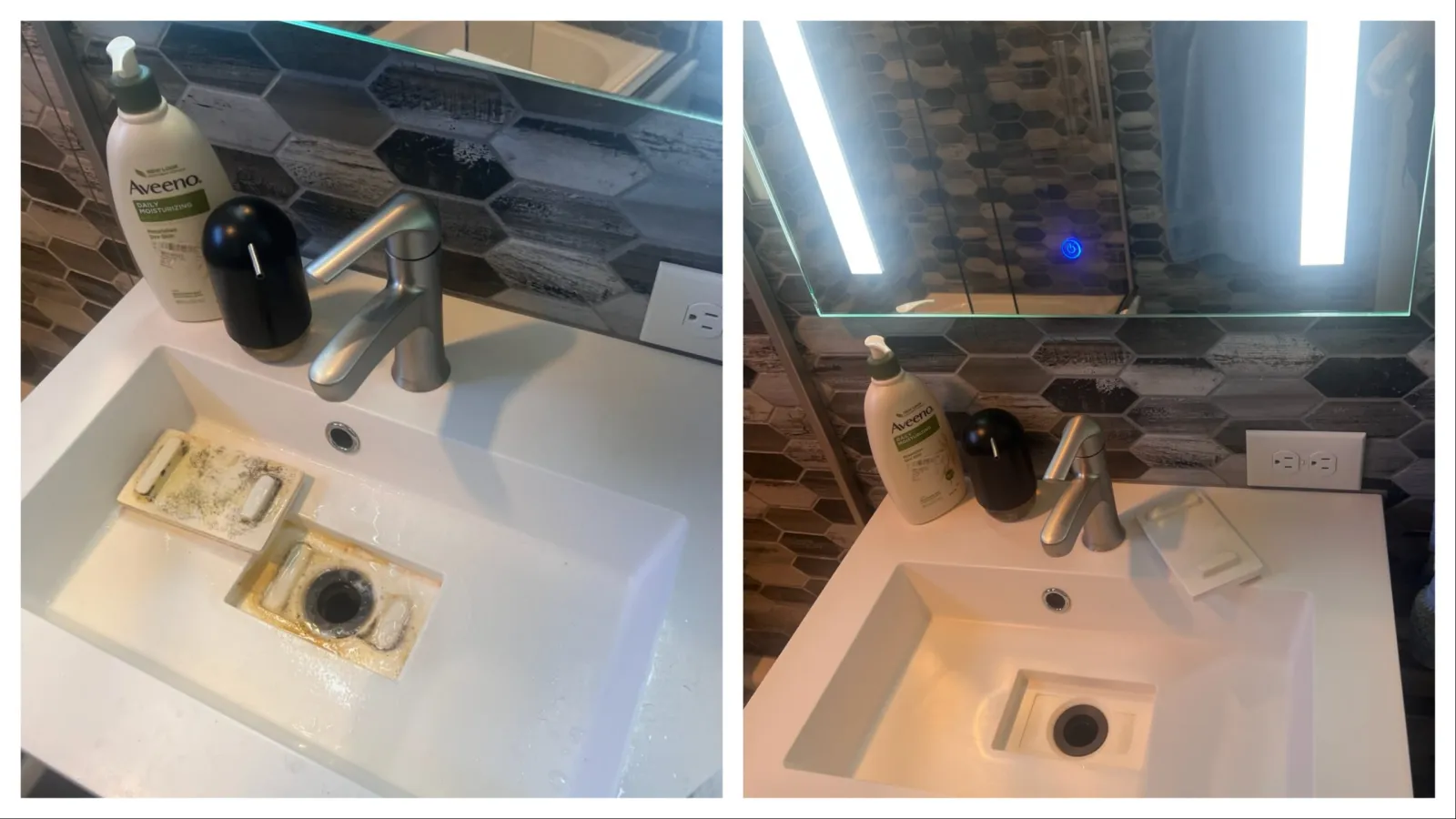 bathroom sink and drain cleaned by MaidPro Denver house cleaners