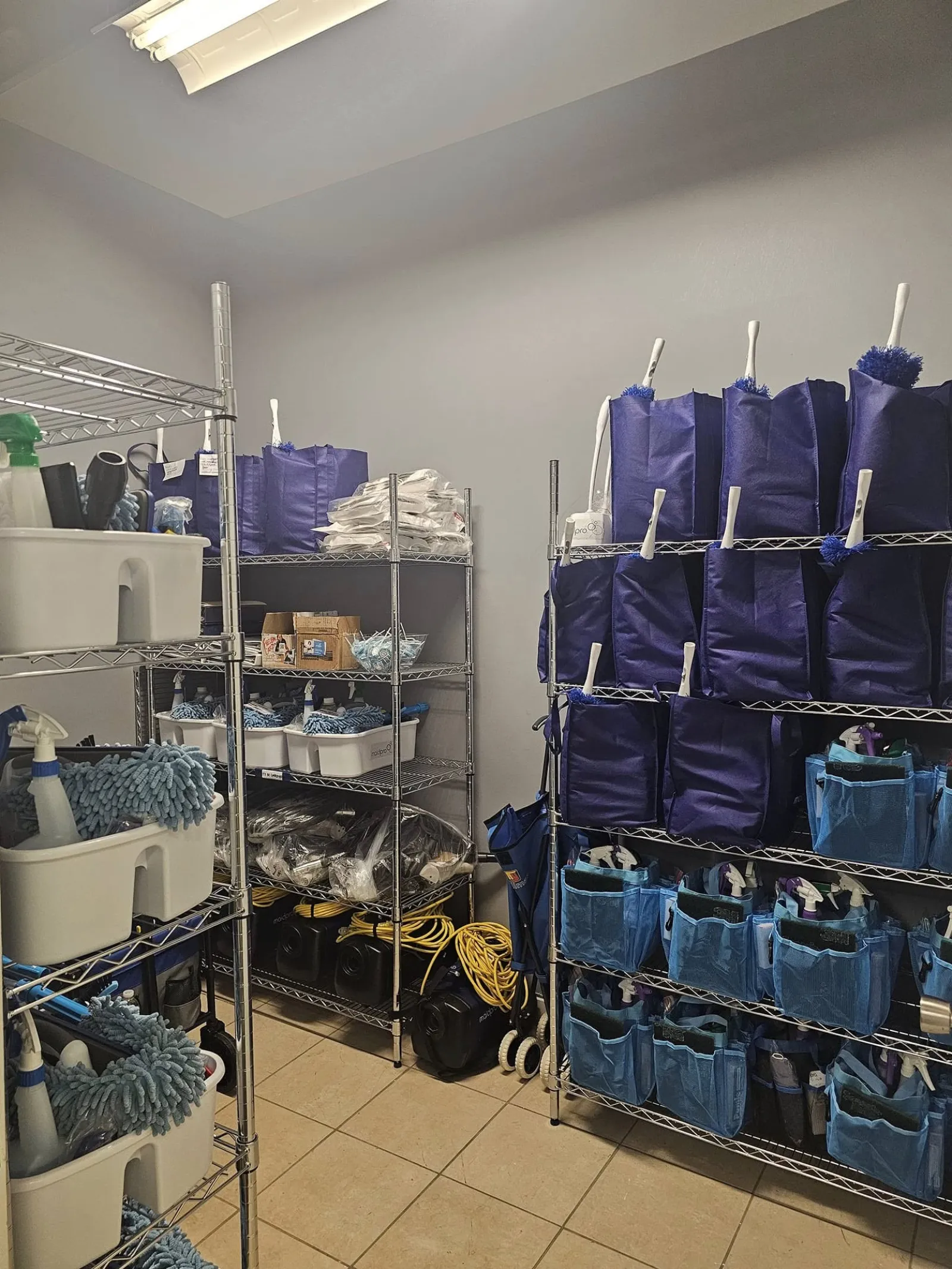 MaidPro Chicago Downtown, West and South cleaning supply closet