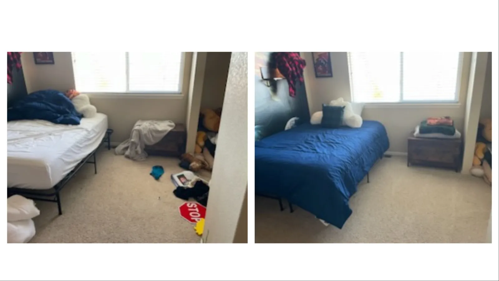 bedroom cleaned and organized by MaidPro Arvada