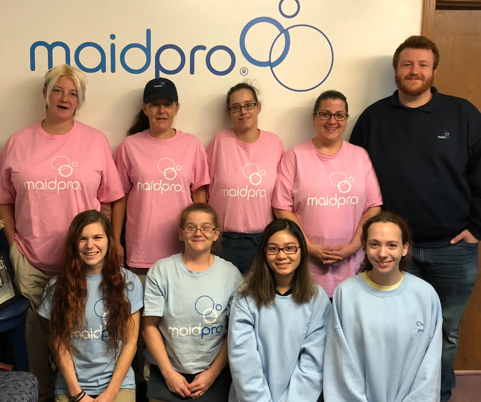 MaidPro Tyngsborough house cleaning employees posing for a team photo