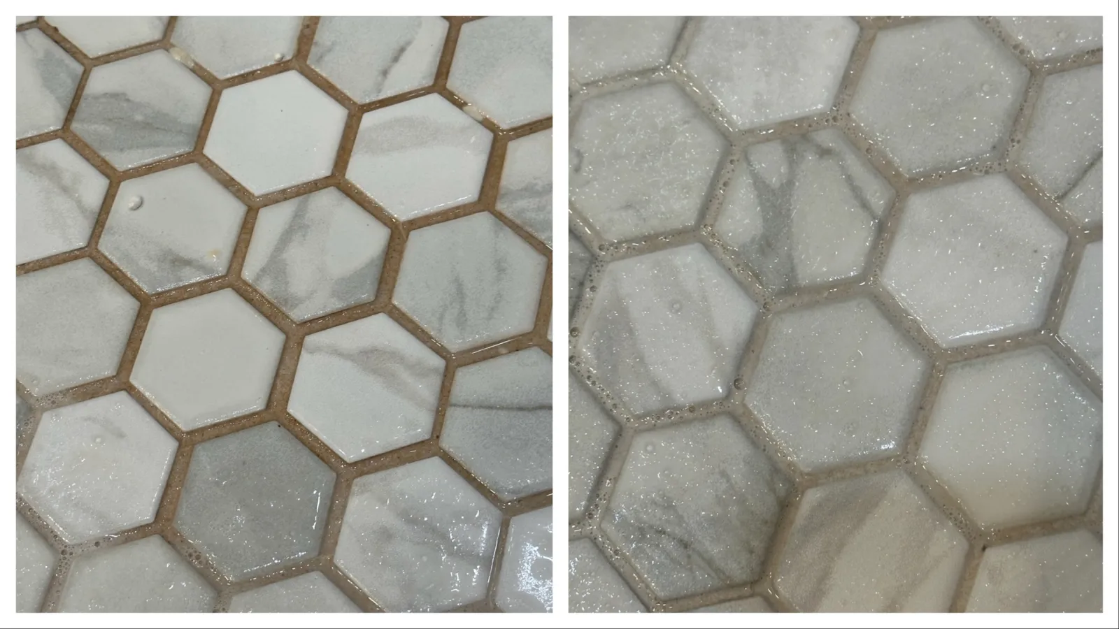 shower tiles before and after cleaning services from MaidPro Arvada
