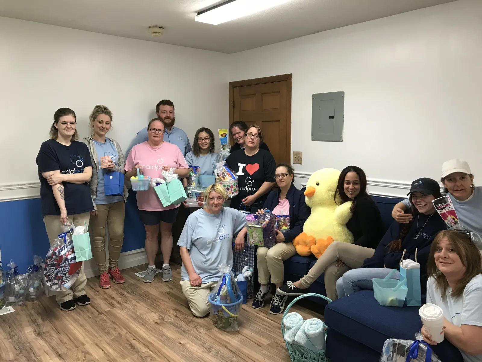 MaidPro Tyngsborough employees celebrating Easter