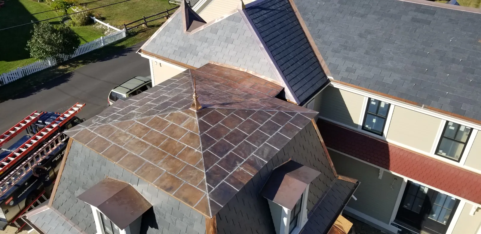 a roof of a building